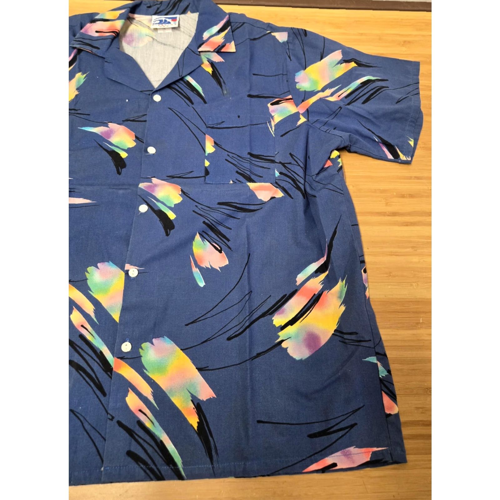Vintage VINTAGE Pipeline USA Shirt Mens 1XL Blue Hawaiian Aloha Camp Button Front Made in USA Size US XL / EU 56 / 4 - 2 Thumbnail