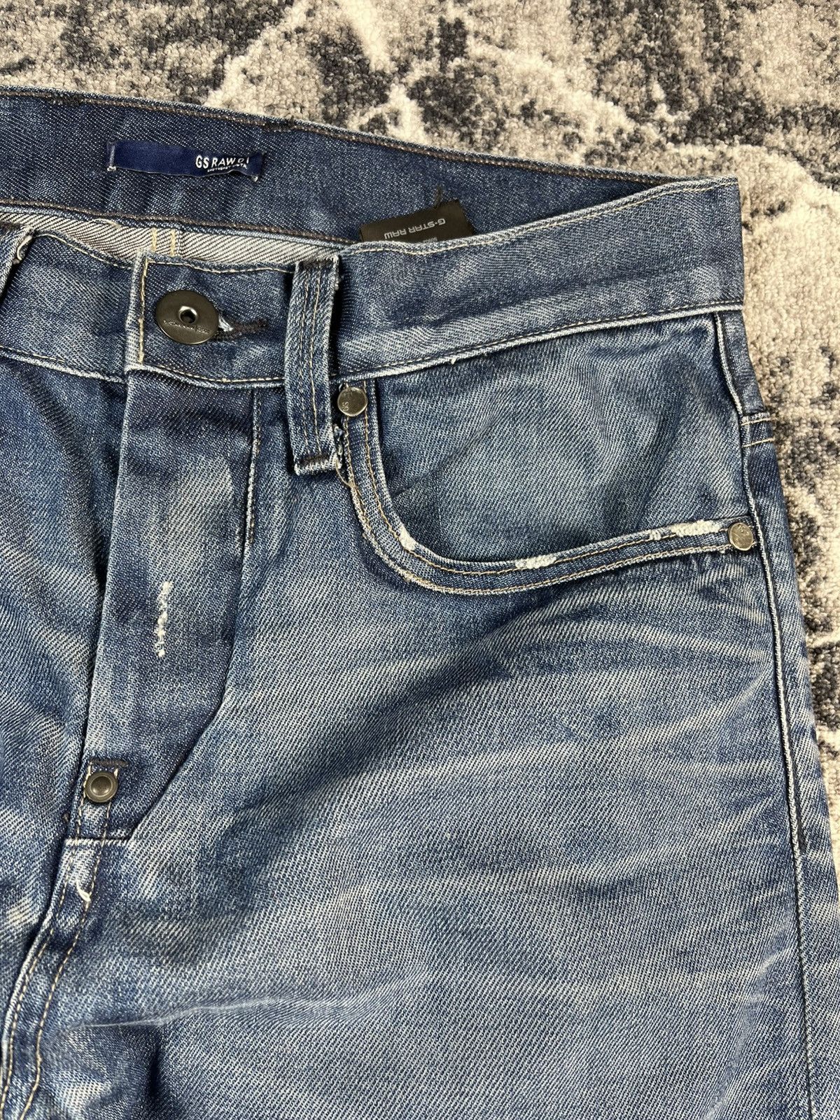 G-Star G-Star Raw Jeans 28x30 Faded Distressed Denim Size US 28 / EU 44 - 6 Thumbnail