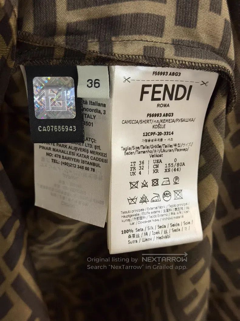 Fendi Fendi FF Monogram Long Sleeve Shirt Size XXS / US 00 / IT 34 - 3 Thumbnail