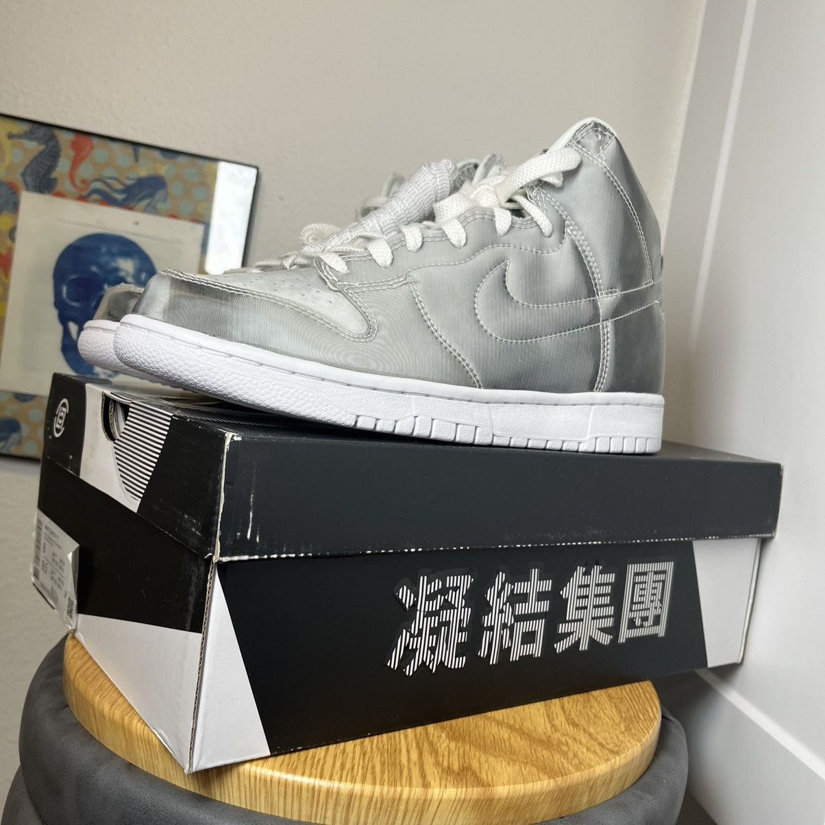 CLOT × Nike •DS• CLOT X NIKE DUNK HIGH “FLUX” • 8M / 9.5W with 1 Card!! Size US 8 / EU 41 - 8 Thumbnail