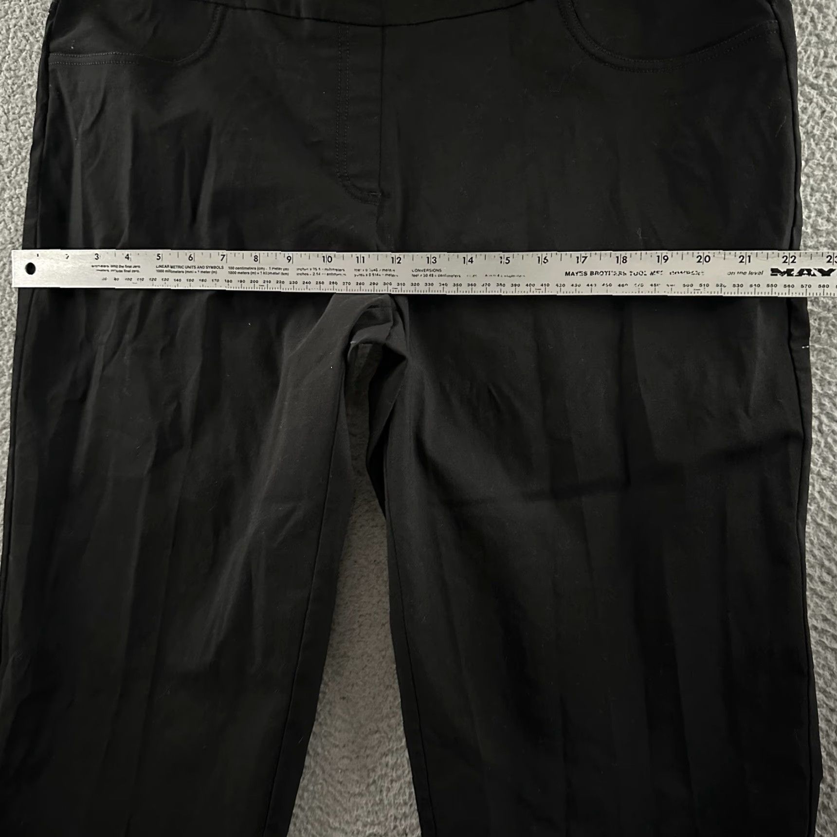 Vintage Ruby Rd Womens Pants Black 22W Slimming Contour Waistband Rayon Blend Size 40" / US 18 - 6 Thumbnail