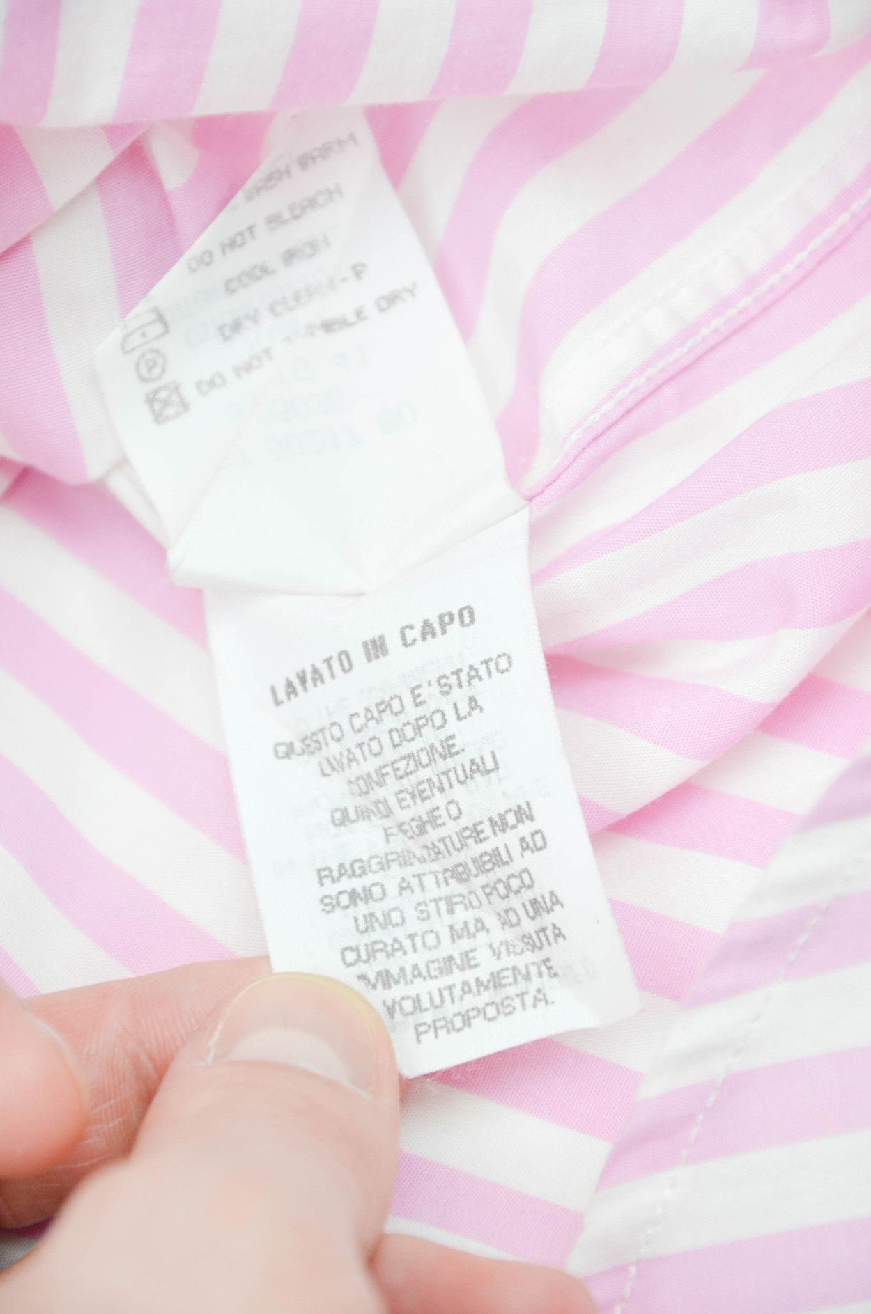Designer Marina Yachting Striped Pink White Cotton Casual Shirt M Size US M / EU 48-50 / 2 - 11 Thumbnail