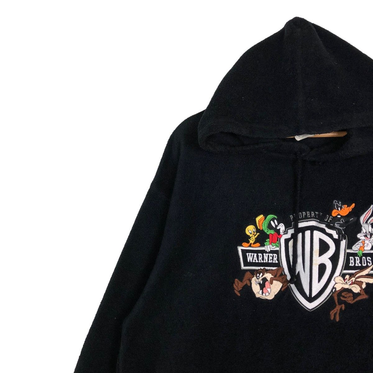 Cartoon Network 🔥VINTAGE WARNER BROS HOODIE PULL OVER BIG LOGO Size US L / EU 52-54 / 3 - 4 Thumbnail