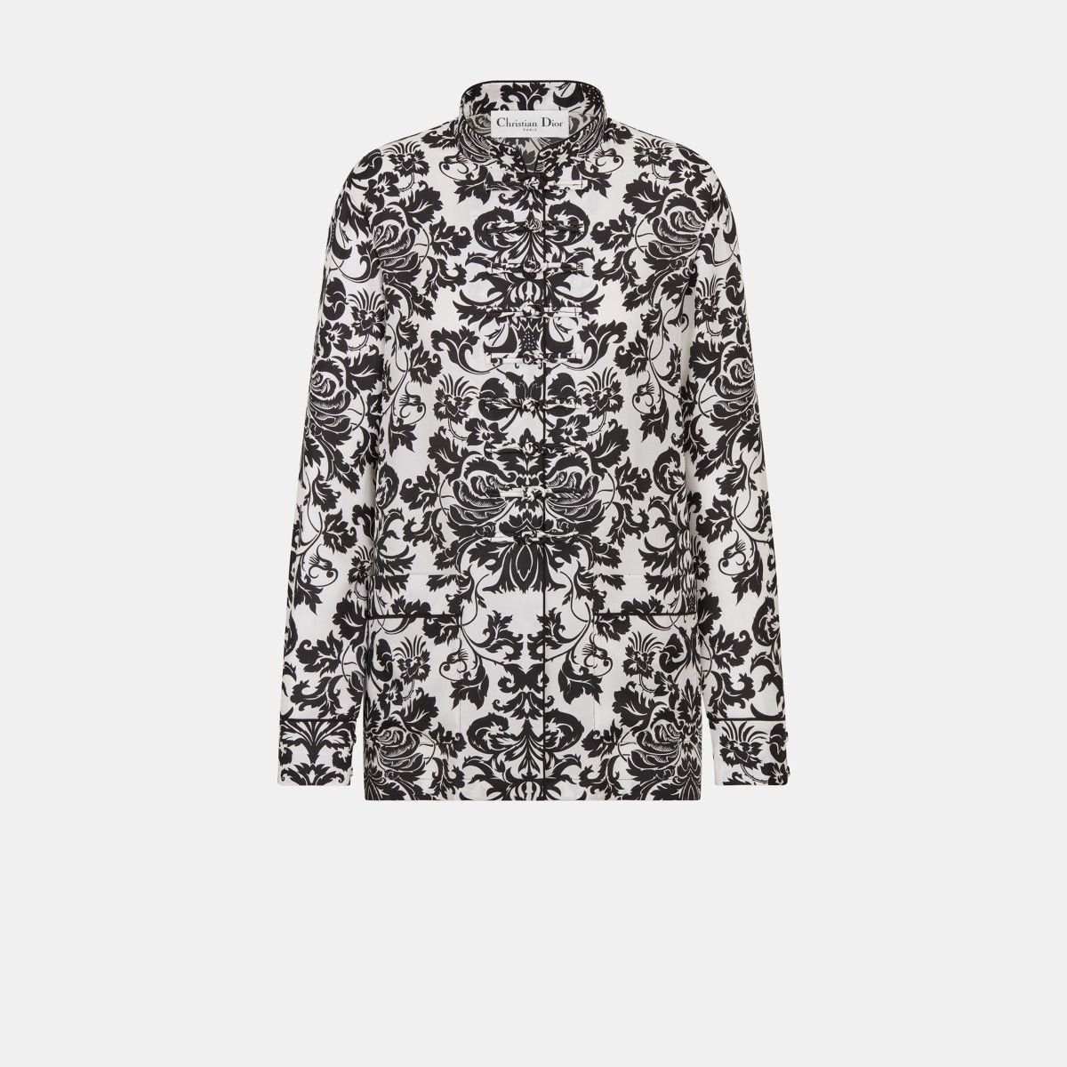 image of Dior O1Bcso1Str0224 Shirt In Black & White in Black/White, Women's (Size Large)