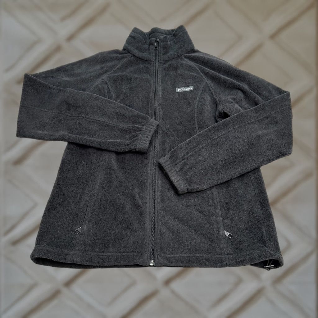 Vintage Columbia Jacket Mens Large Black Full Zip Fleece Benton Springs Outdoor Pockets Size US L / EU 52-54 / 3 - 1 Thumbnail