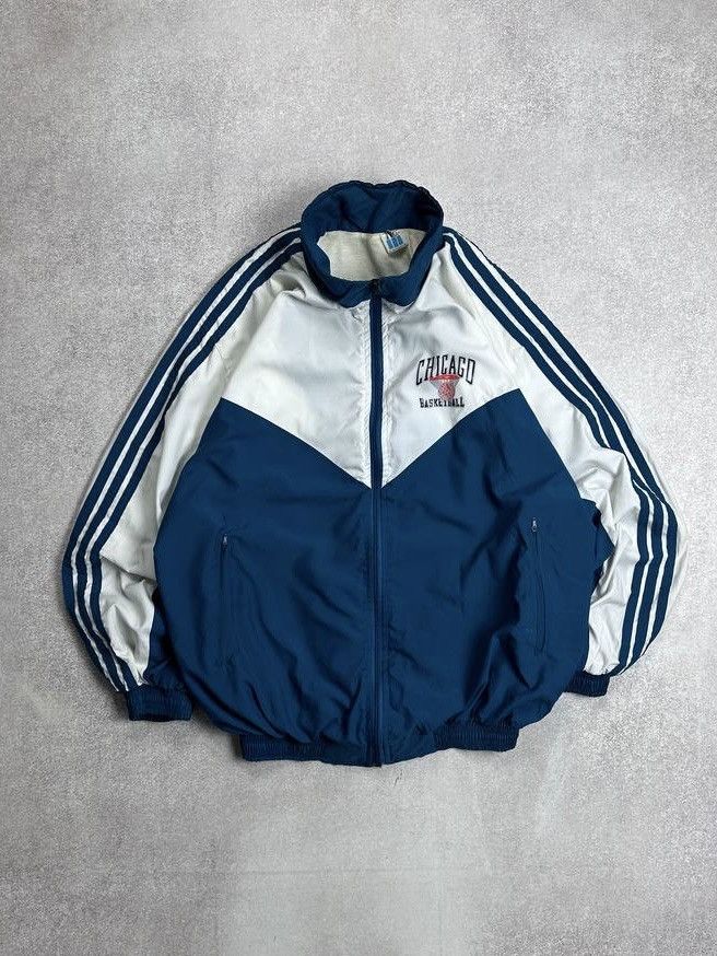 Adidas Vintage 80's Adidas Nylon Chicago Basketball Y2K Tracksuit Size US XL / EU 56 / 4 - 6 Thumbnail