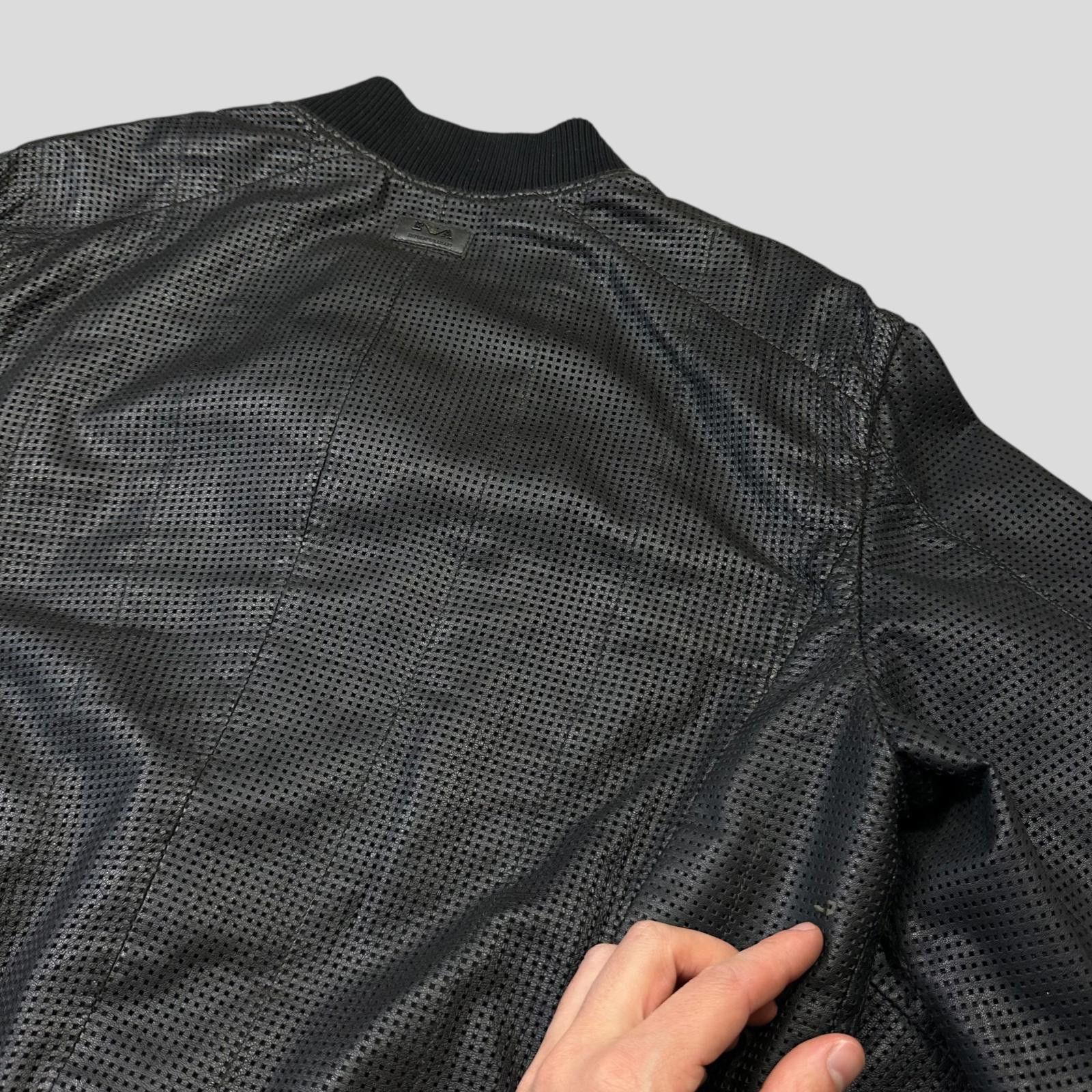 Armani Emporio Armani 2009 Perforated Mesh Leather Bomber IT52 (M) Size US M / EU 48-50 / 2 - 7 Thumbnail