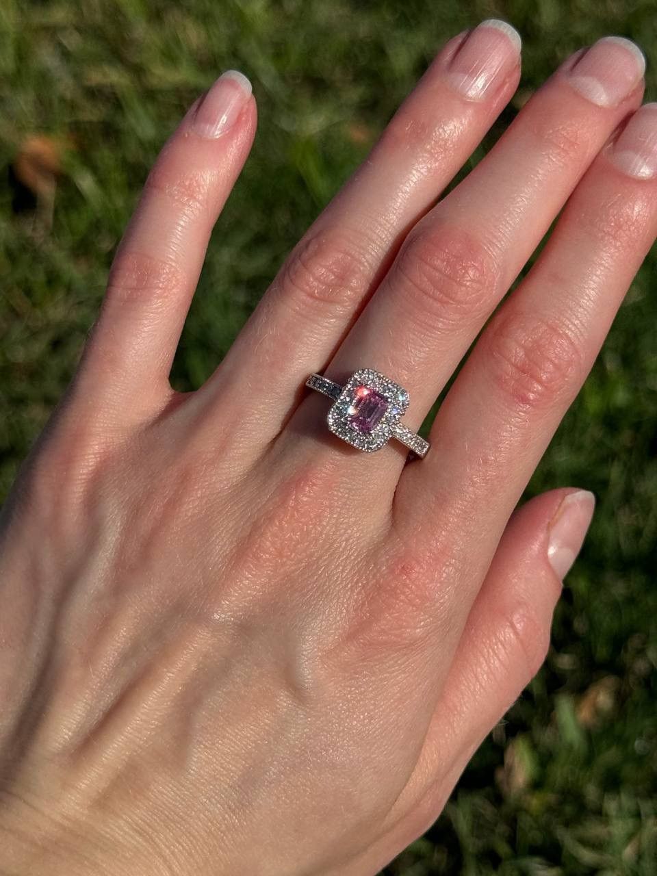 Other EFFY PINK SAPPHIRE & DIAMOND RING 14K WHITE GOLD LADIES Sz 7 Size ONE SIZE - 3 Thumbnail