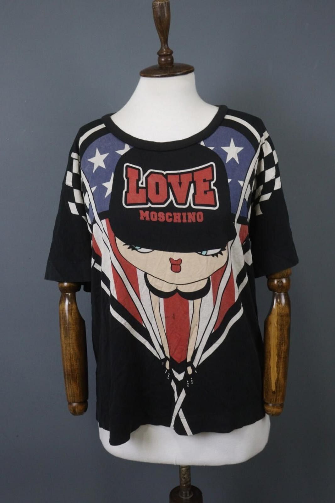 Moschino Love Moschino Multicolor Betty Boop Blouse Top Size 10 Size L / US 10 / IT 46 - 1 Thumbnail