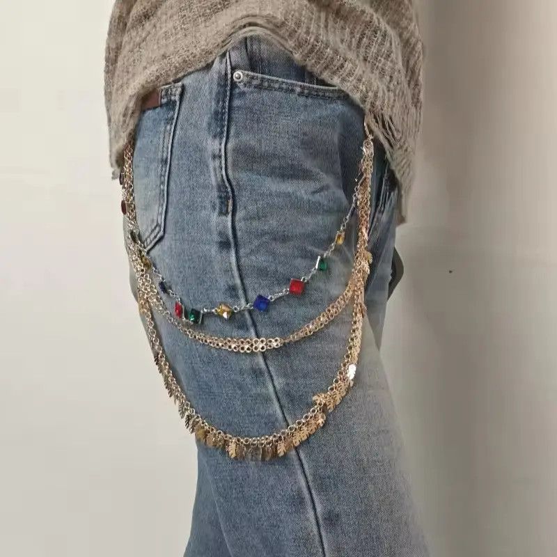 Jewelry Colorful Agate Stone Tassel Waist Chain Pant Accessories Size ONE SIZE - 5 Thumbnail