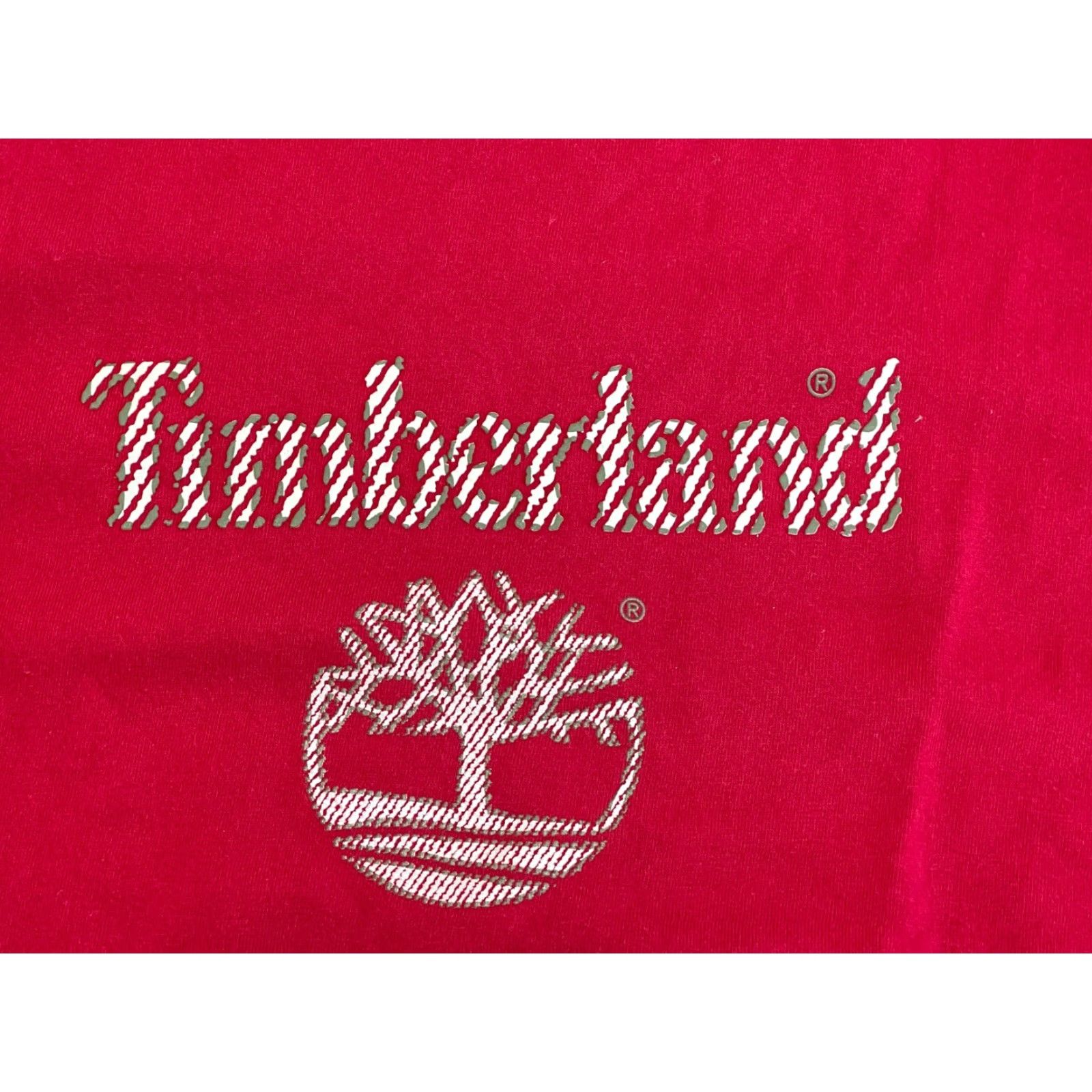 Timberland Timberland Shirt, Women's Size Large, Red, Short Sleeve, Casual, Regular Fit, T-Shirt, Women, Red, Timberland, 2010s? Size L / US 10 / IT 46 - 3 Thumbnail