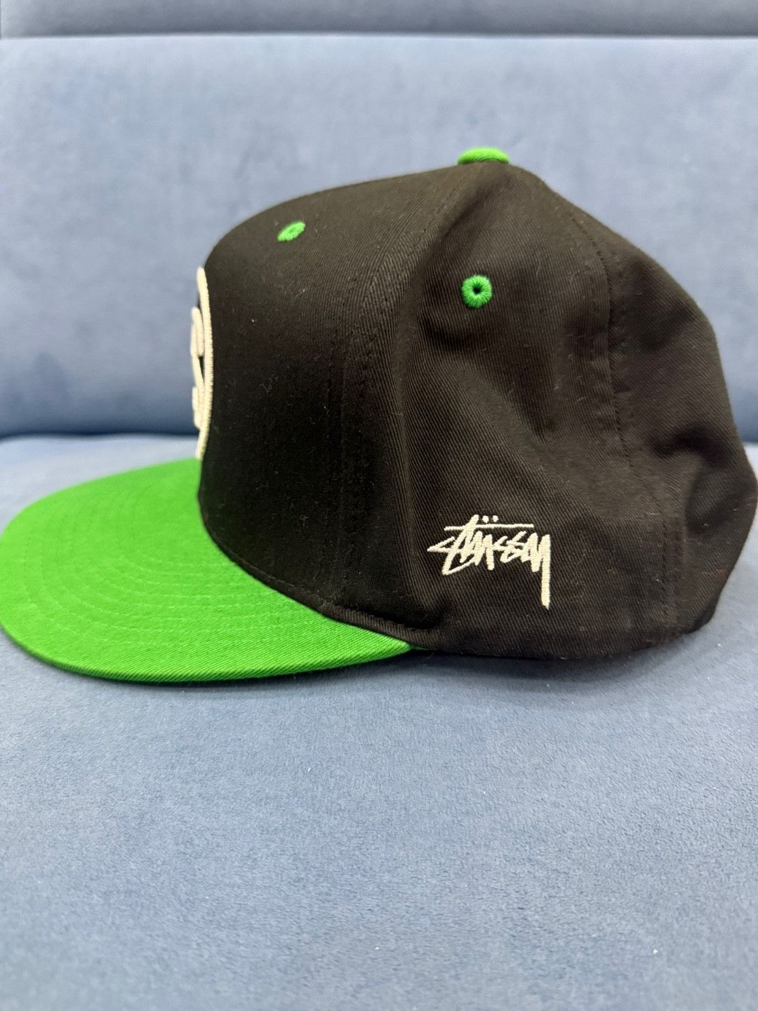 Stussy Stussy Classic SS-Link Snapback Hat Black/Green Brim Vintage Size ONE SIZE - 3 Thumbnail