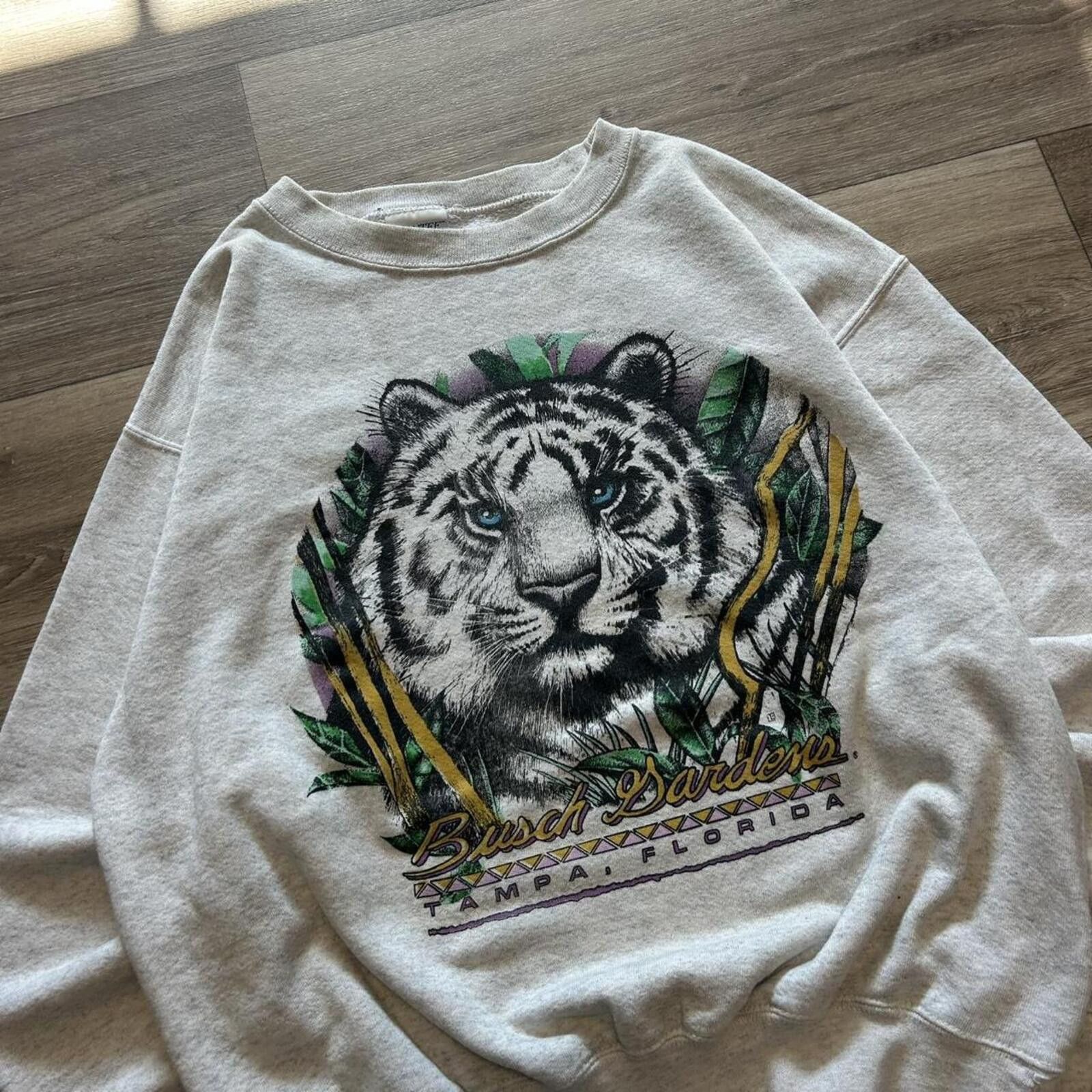 Other Vintage 90s Busch Gardens Tampa Florida tiger sweatshirt M Size US M / EU 48-50 / 2 - 2 Thumbnail