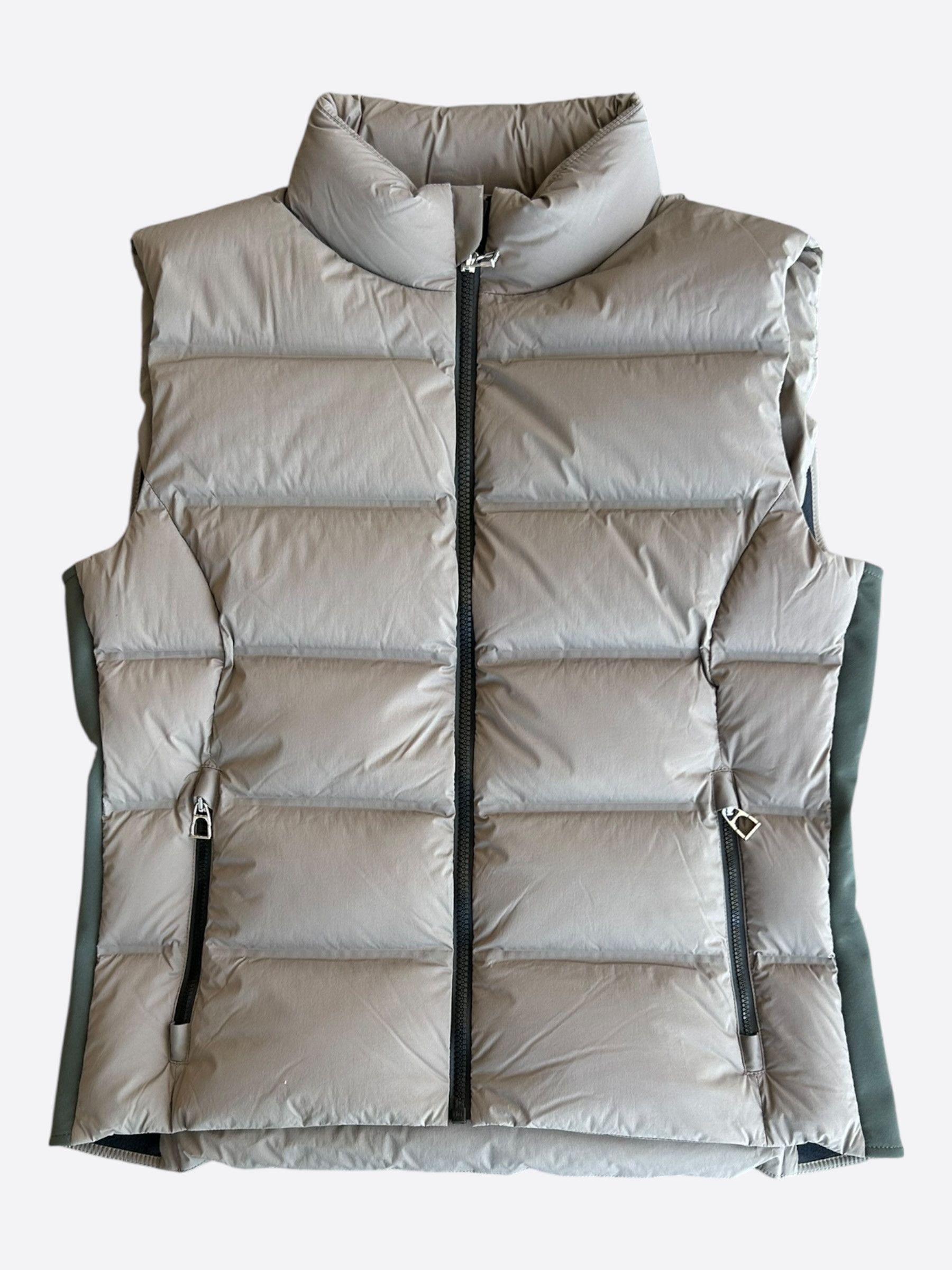 Hermes Hermes Grey Women's Puffer Vest Size L / US 10 / IT 46 - 1 Thumbnail