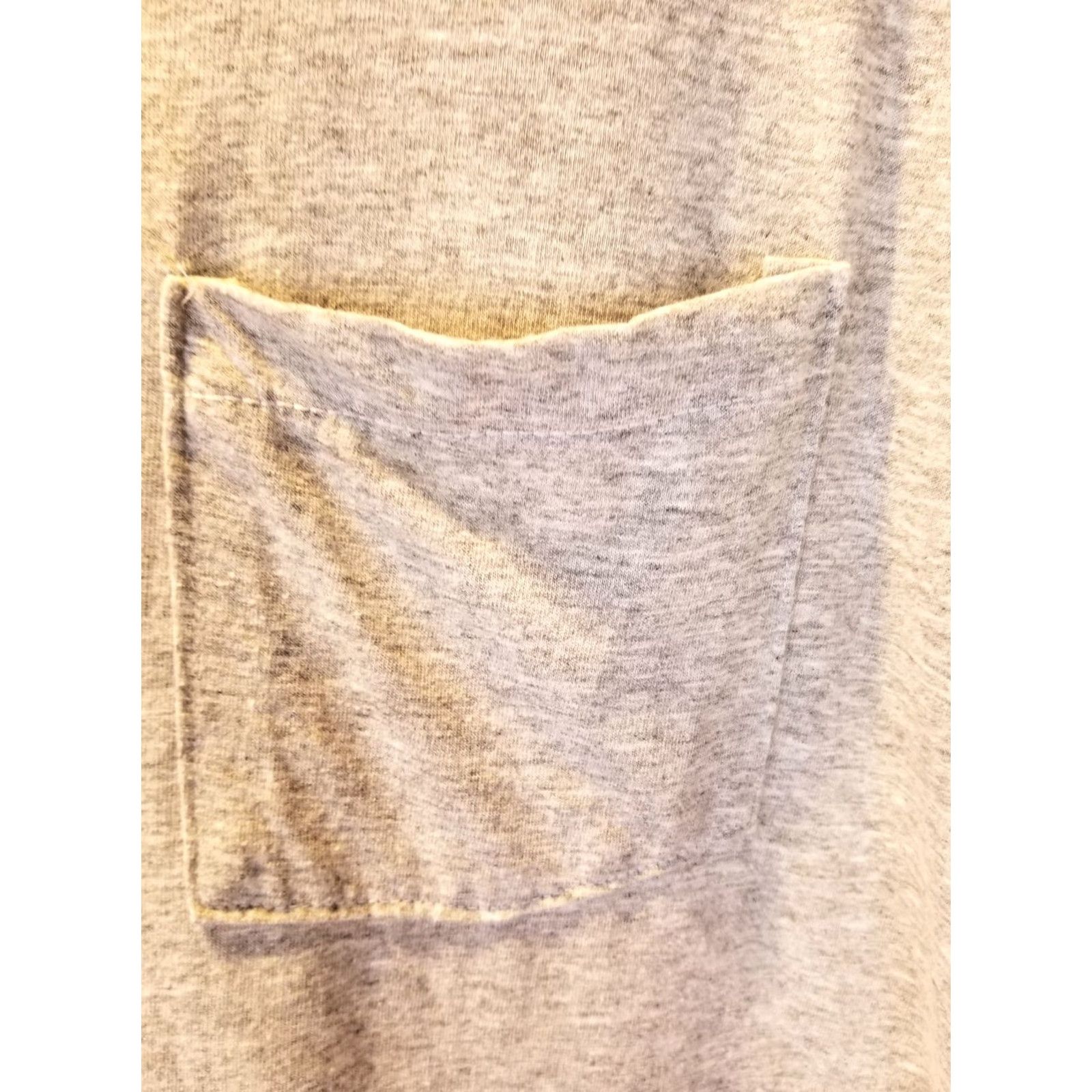 Vintage VINTAGE Unbranded Gray One Pocket Selvedge Thin T-Shirt SZ XLARGE Mens Short Sleeve Crew Neck 80s 80's Cotton Size US XL / EU 56 / 4 - 2 Thumbnail