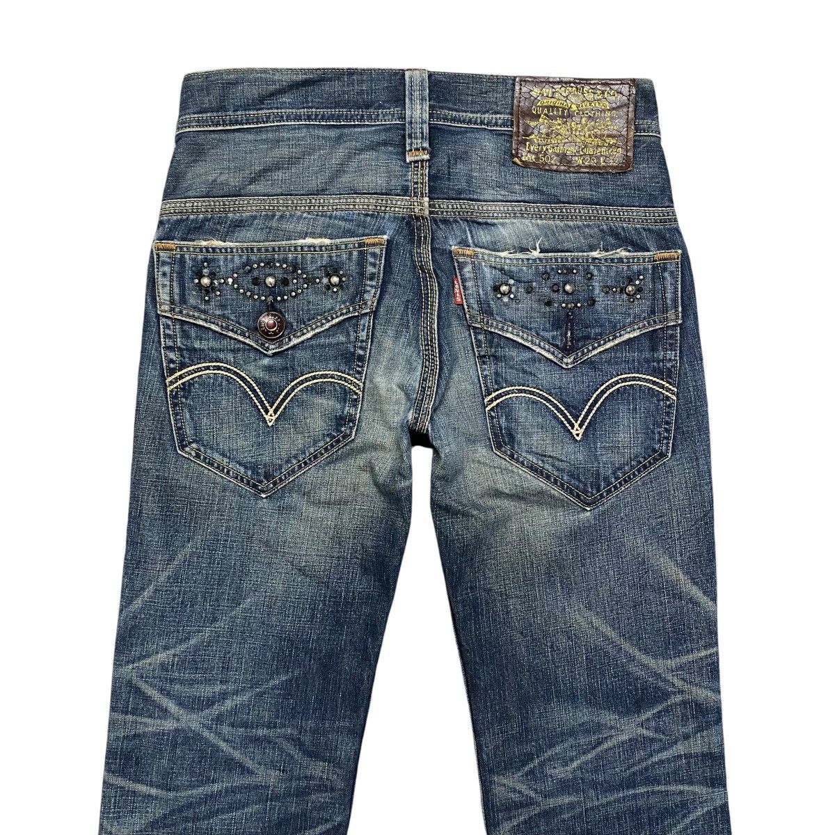 Levi's Y2K Levis 502 Gemstone Distressed Jeans Size US 29 - 9 Thumbnail