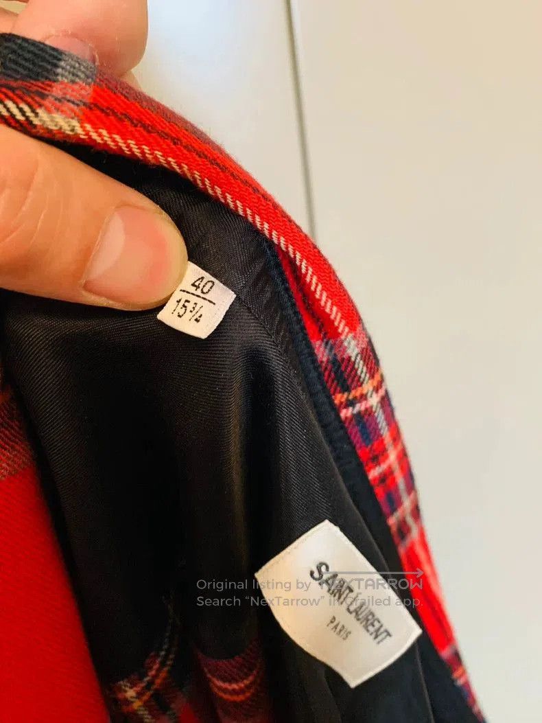 Saint Laurent Paris Saint Laurent Embroidered Flannel Shirt. Size US M / EU 48-50 / 2 - 2 Thumbnail