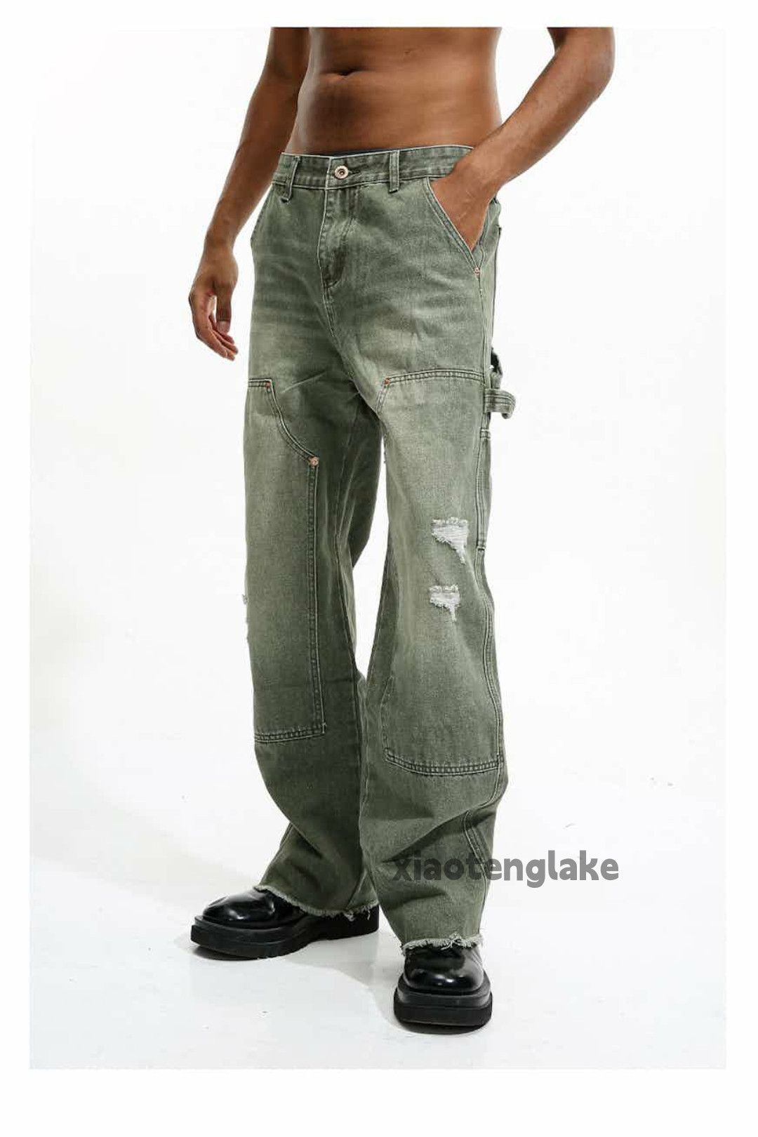 Jean × Vintage washed faded cleanfit yuppie carpenter workwear jeans Size US 30 / EU 46 - 8 Thumbnail