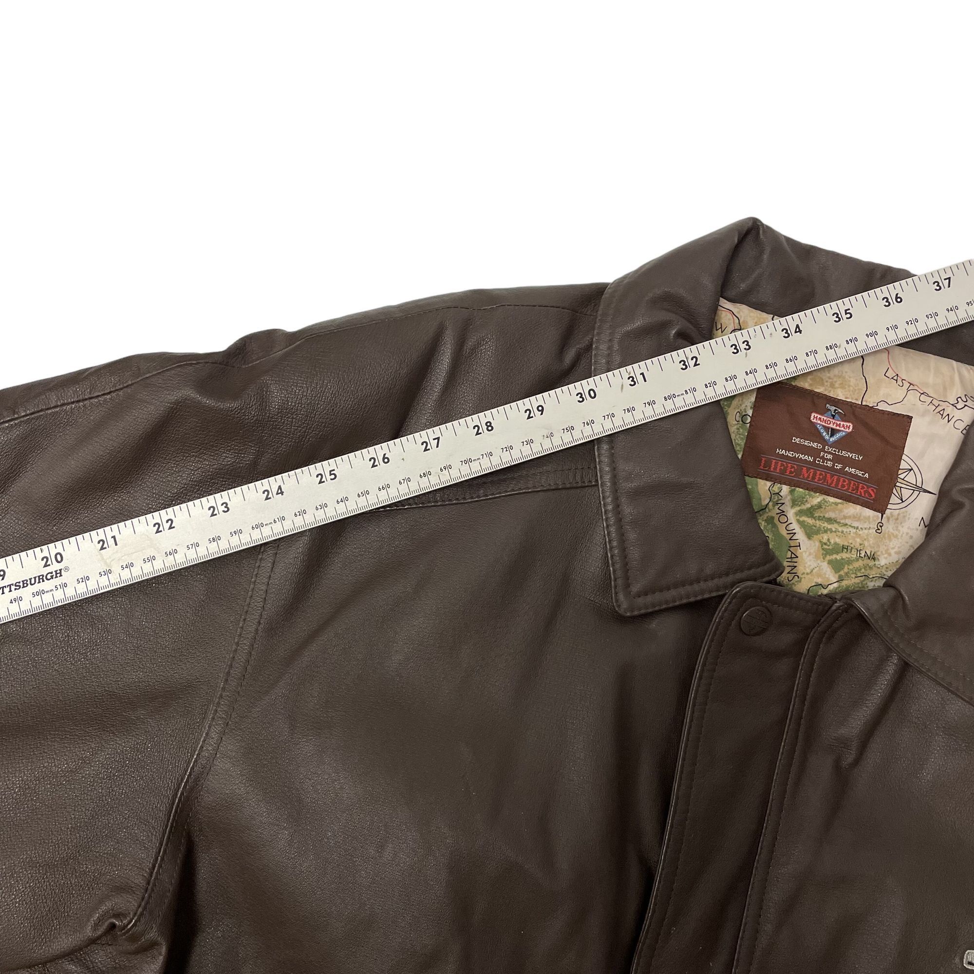 Other Vtg Handyman Club of America Brown Leather BOMBER Size US XL / EU 56 / 4 - 10 Thumbnail