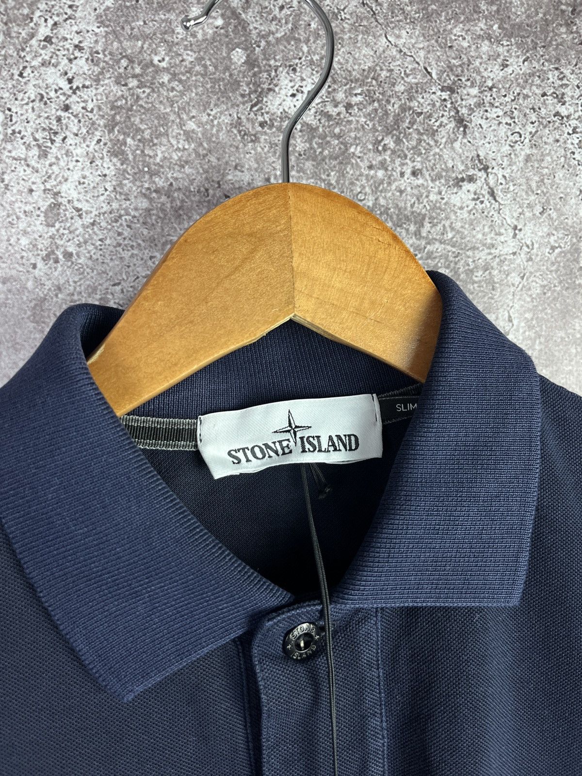 Stone Island Garment Dyed Polo Shirt Navy Blue Tonal Compass PatchProgram Size US S / EU 44-46 / 1 - 3 Thumbnail