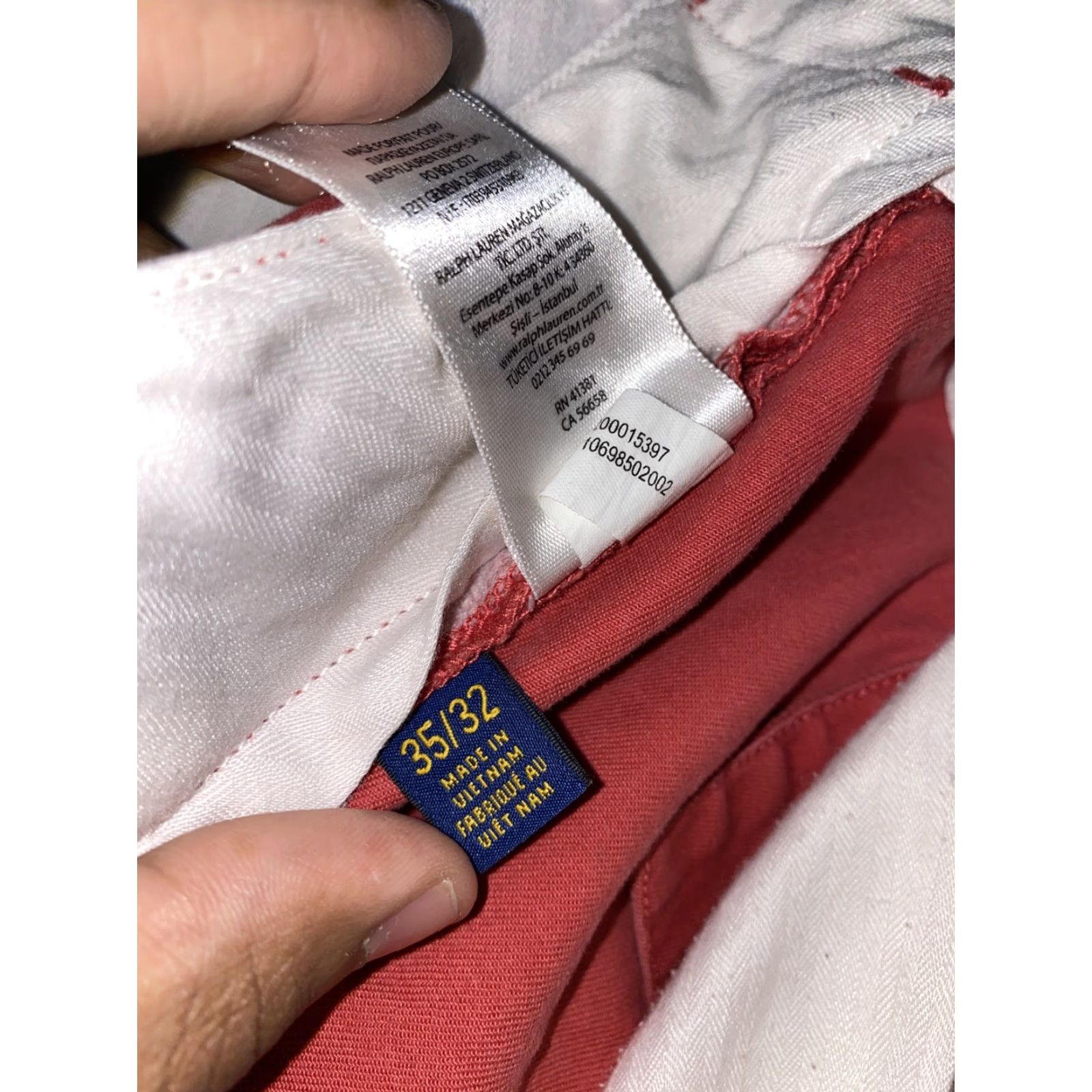 Polo Ralph Lauren Polo Ralph Lauren Pants Mens Red Zip Fly Casual Regular 36x31 Cotton Casual Trousers Men 36 Red 90s? (adjust decade if no) Mens Size US M / EU 48-50 / 2 - 6 Thumbnail