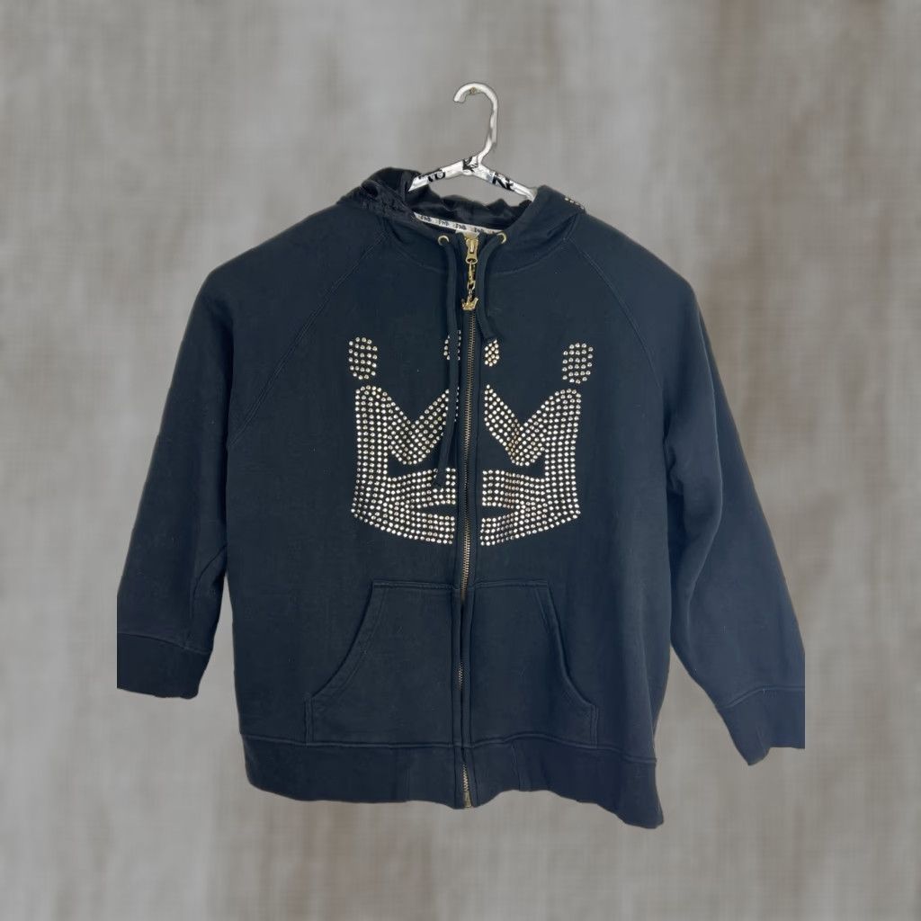 Logo 7 VINTAGE Pnb Nation Black Zip Up Hoodie Sweater Gold Stud Logo Mens XXXL Crown Size US XXL / EU 58 / 5 - 1 Thumbnail
