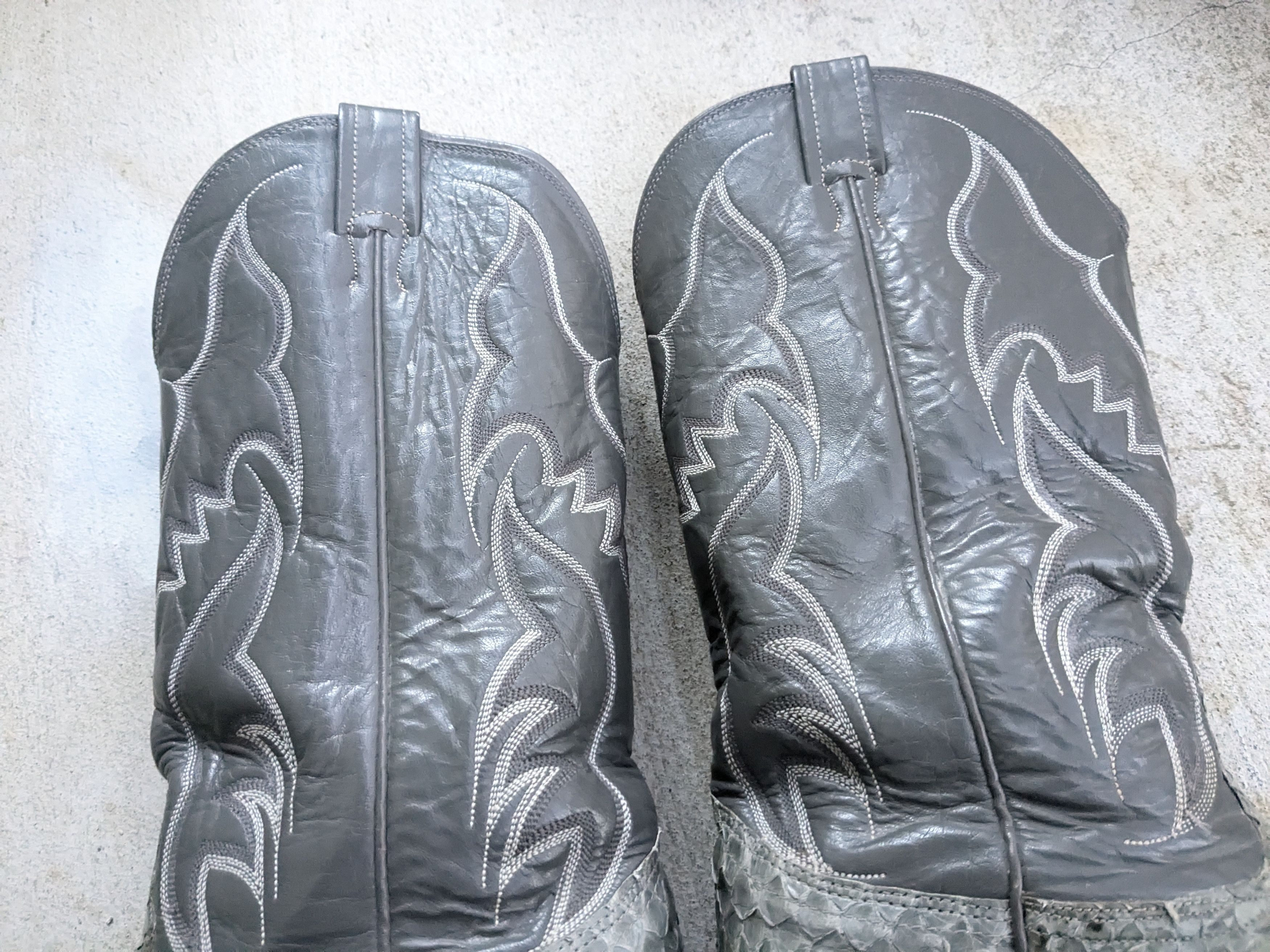 Nocona Nocona Cowboy Boots Gray 10 D Snakeskin Leather USA Size US 10 / EU 43 - 7 Thumbnail