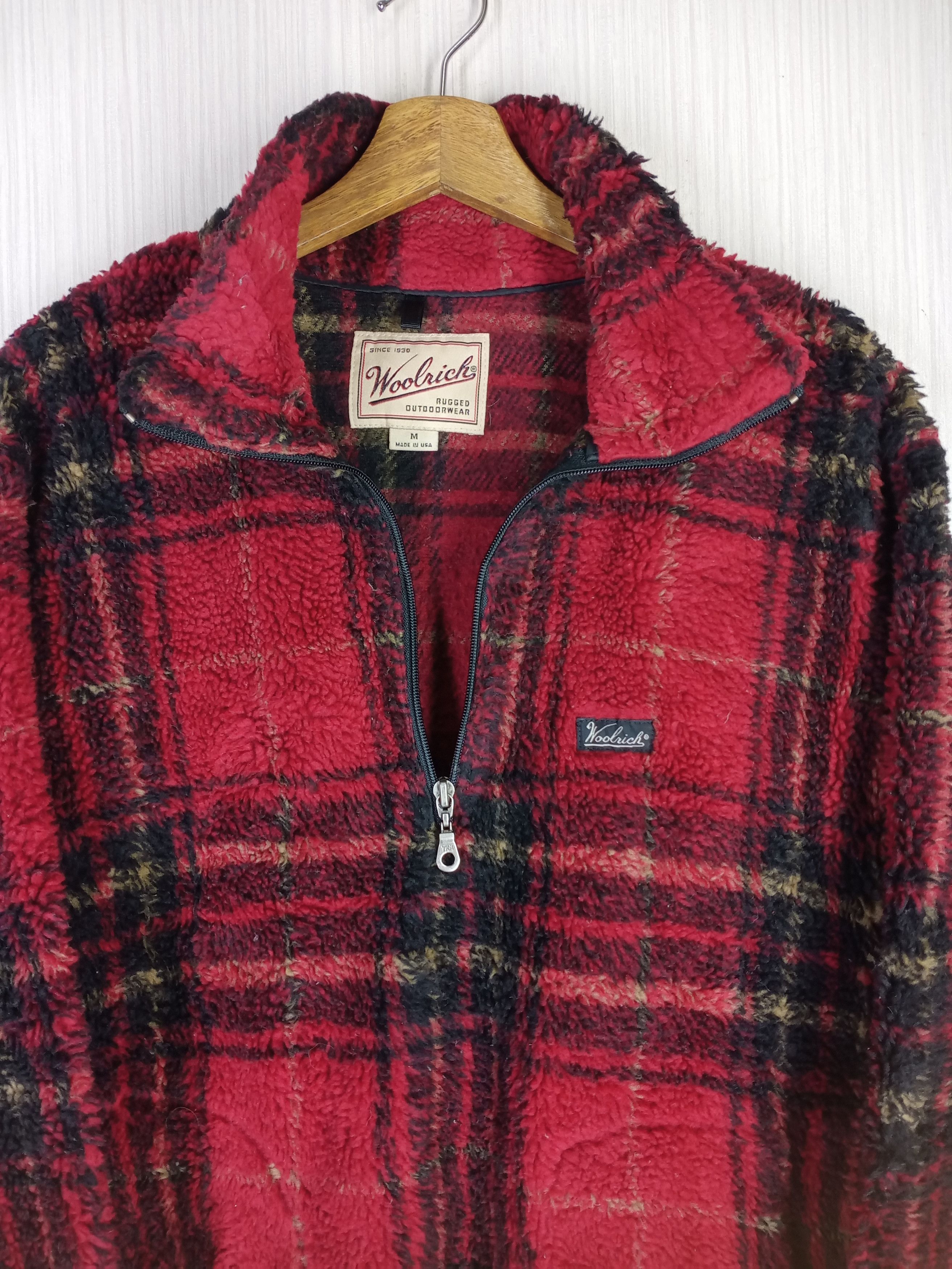 Woolrich Woolen Mills Vintage Woolrich Deep Pile Sherpa Fleece Half Zip Jacket Size US M / EU 48-50 / 2 - 3 Thumbnail