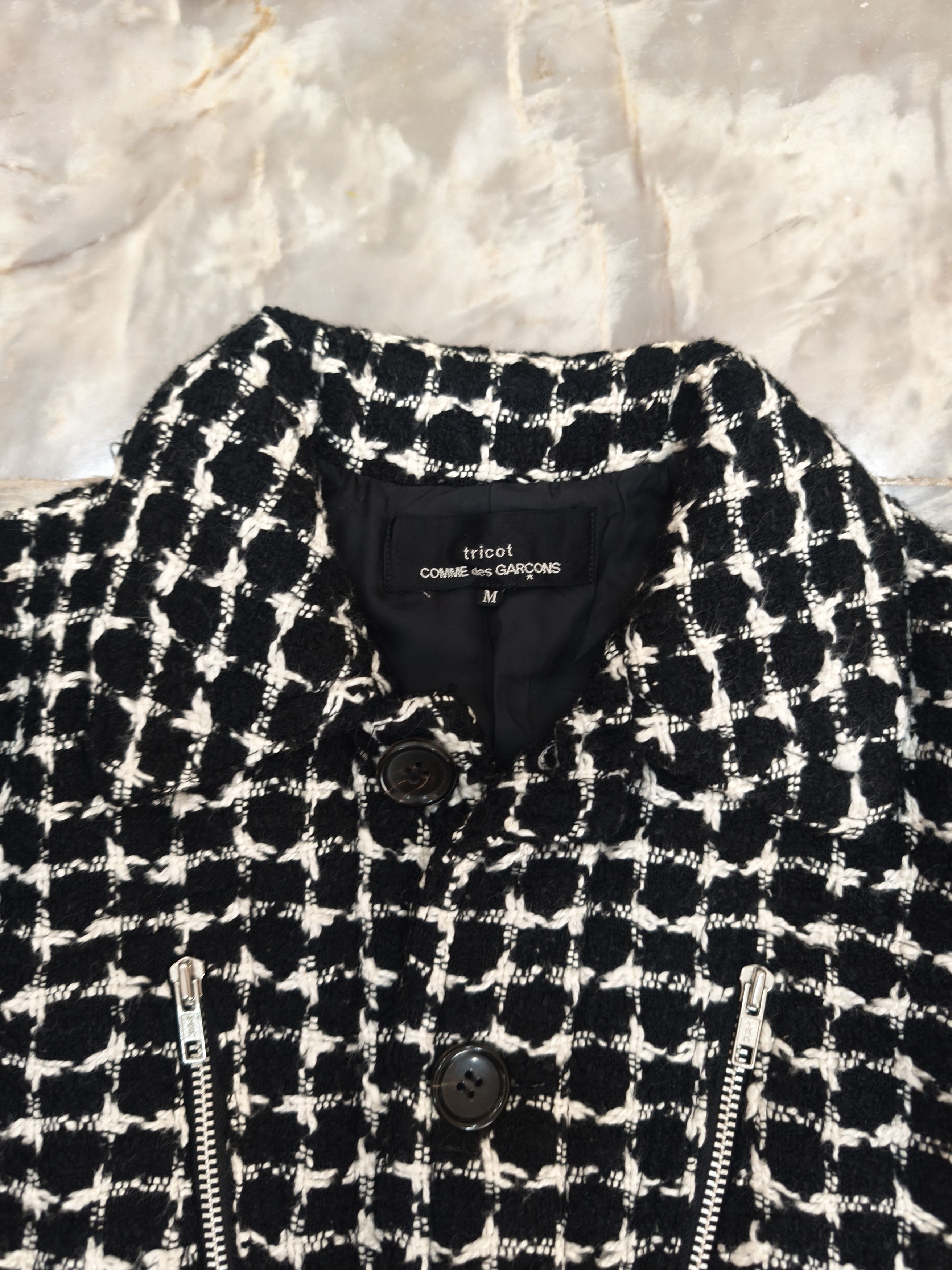 Tricot Comme des Garcons Archival Tricot Comme des Garcons Tweed Jacket - AD2005 Size M / US 6-8 / IT 42-44 - 4 Thumbnail