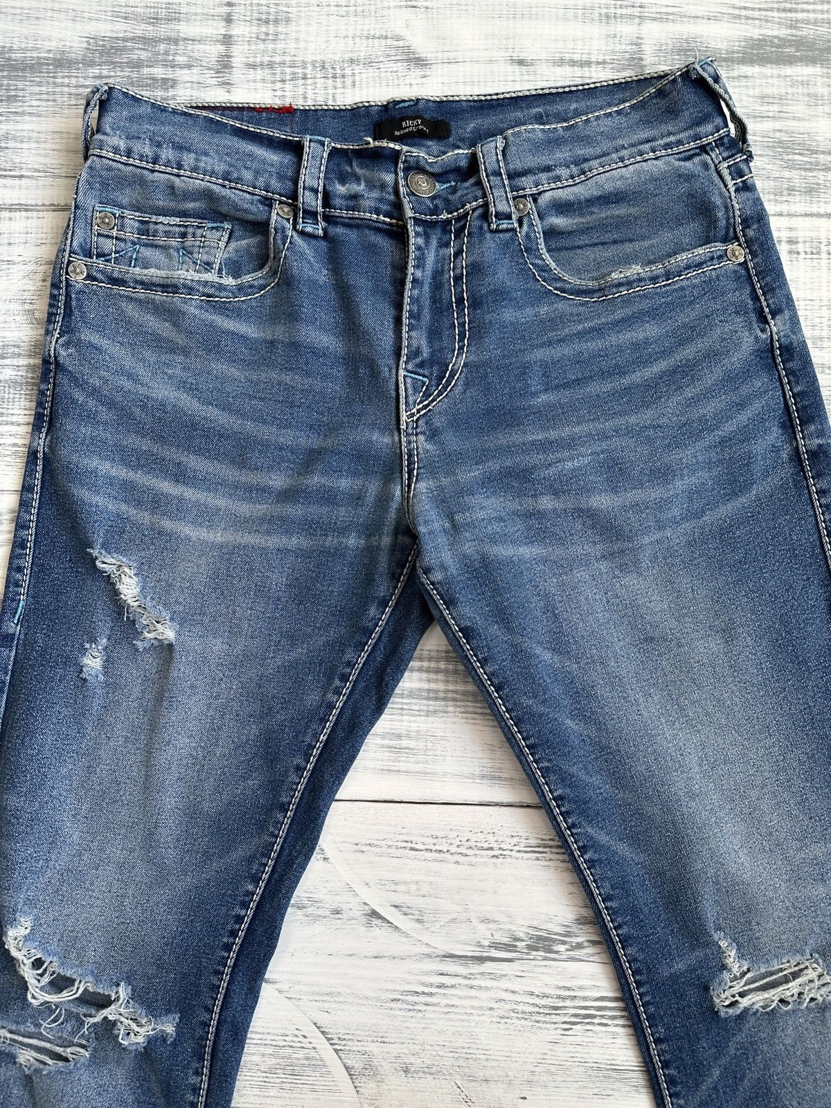 True Religion TRUE RELIGION Ricky Relaxed Straight Blue Jeans Pants sz 32 Size US 32 / EU 48 - 7 Thumbnail
