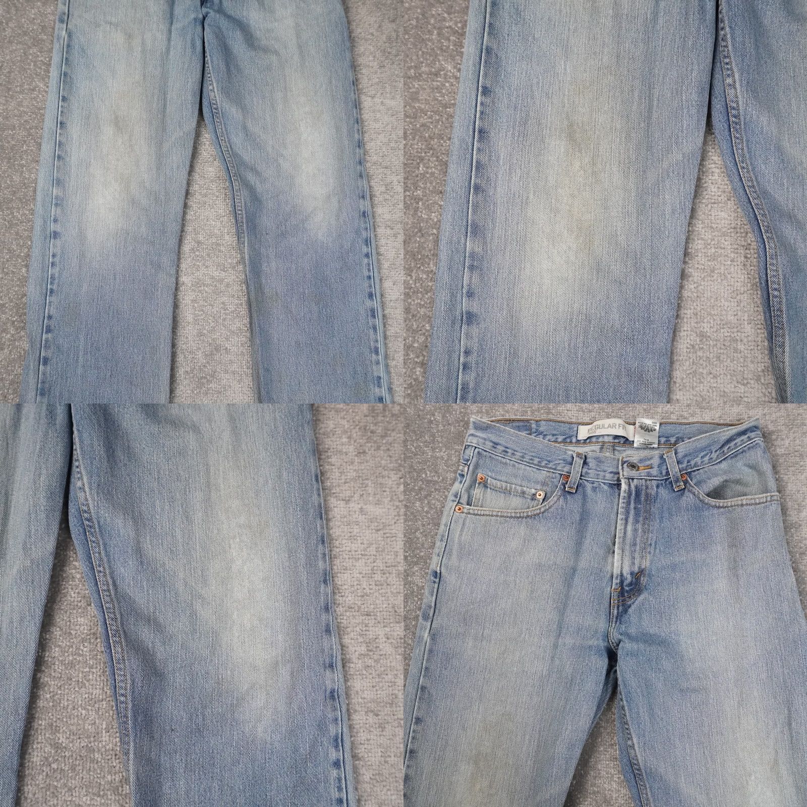 Levi's VINTAGE Levi's 505 Regular Men Jeans 33x32 Light Wash Blue Denim 5-Pocket Straight Size US 33 - 8 Thumbnail