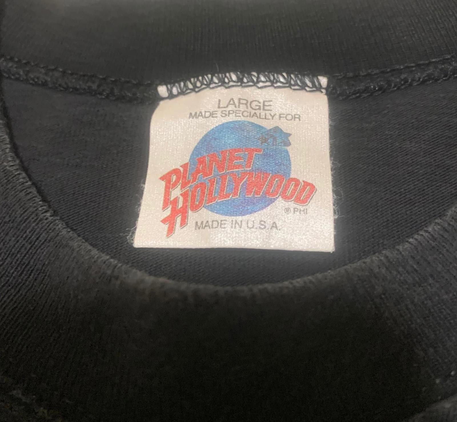 Planet Hollywood Vintage Planet Hollywood PHL 9/22/97 NYSE Listing Black Tee Size ONE SIZE - 3 Thumbnail