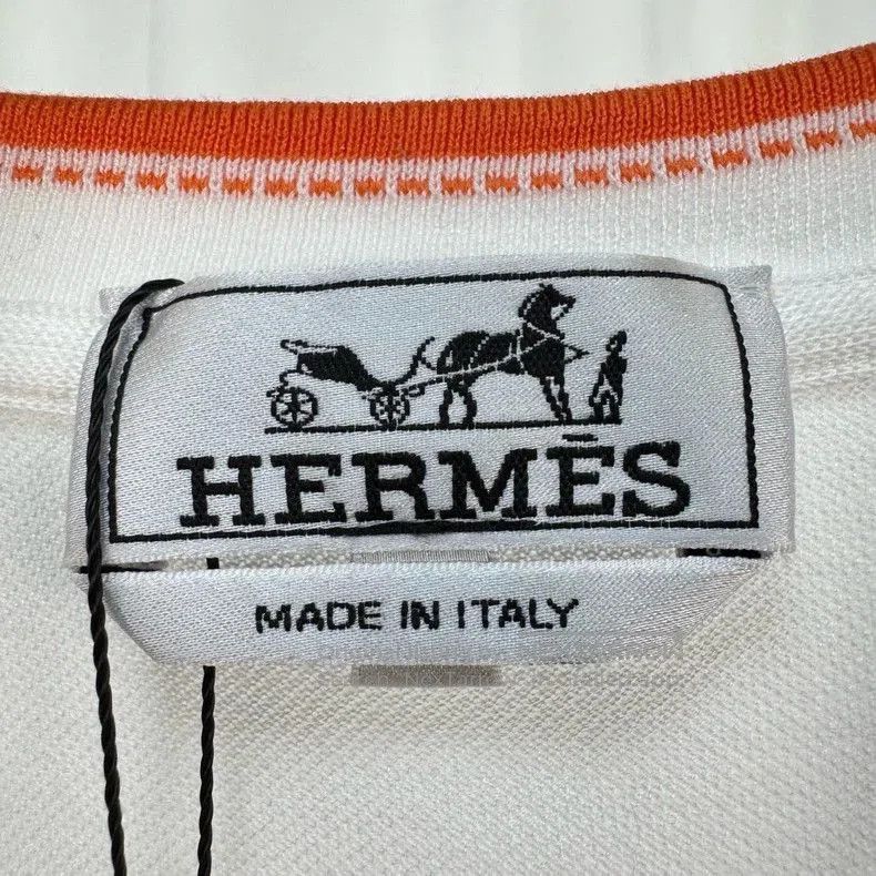 Hermes Hermes Orange Trim Embroidered Short Sleeve. Size US L / EU 52-54 / 3 - 5 Thumbnail