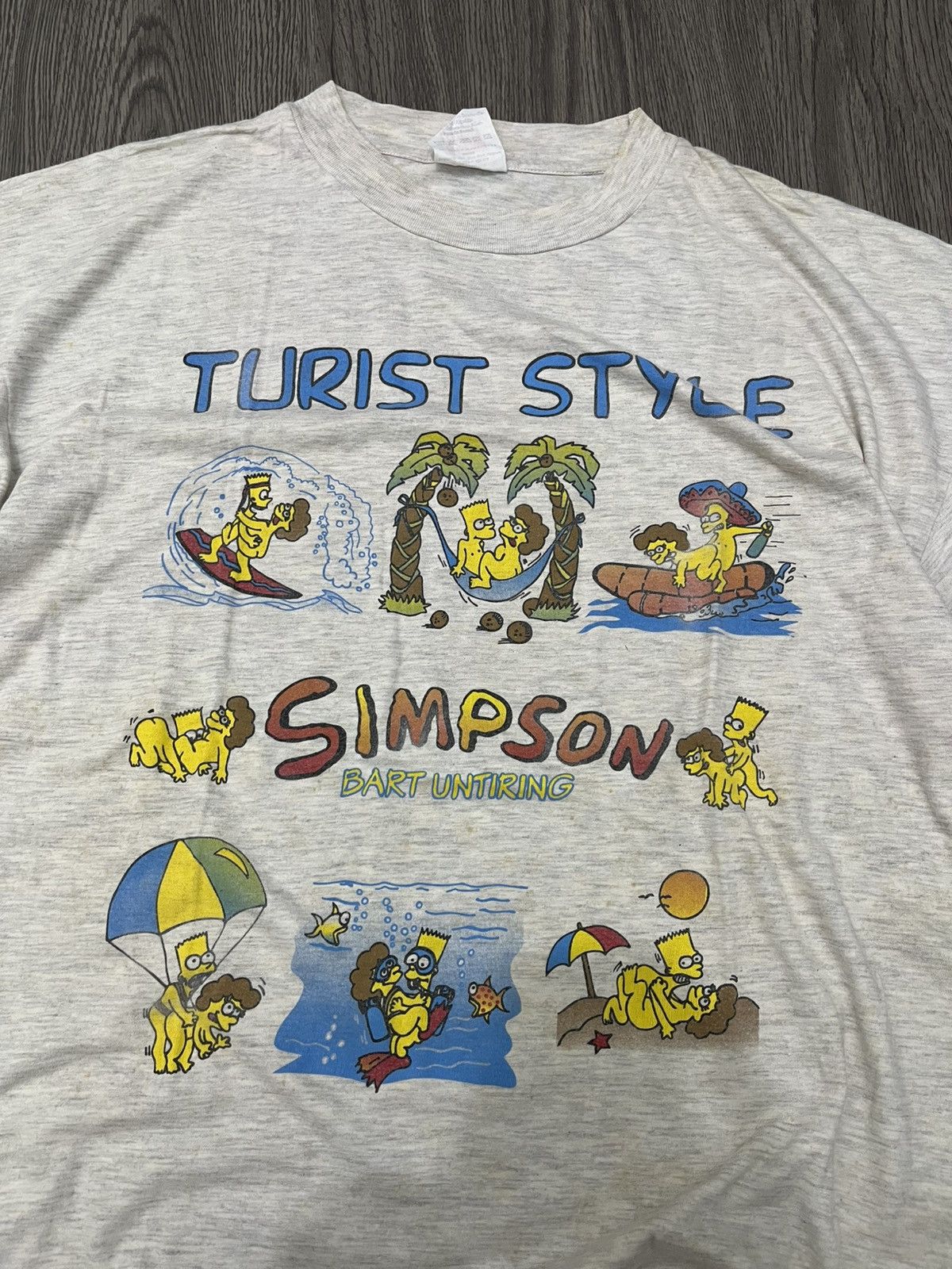 Vintage 🛒Vtg Hanes The Simpson Porn T- Shirt Size US XL / EU 56 / 4 - 2 Thumbnail