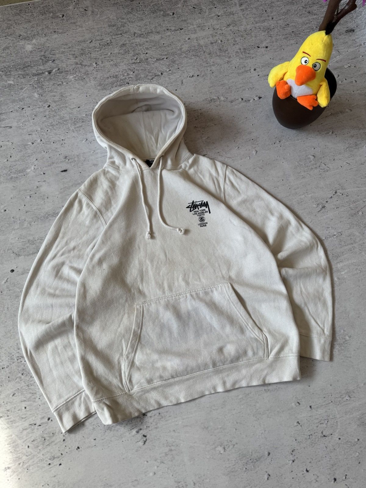 Stussy × Vintage STUSSY DOUBLE LOGO OVERSIZE BAGGY FIT HOODIE Size US L / EU 52-54 / 3 - 2 Thumbnail
