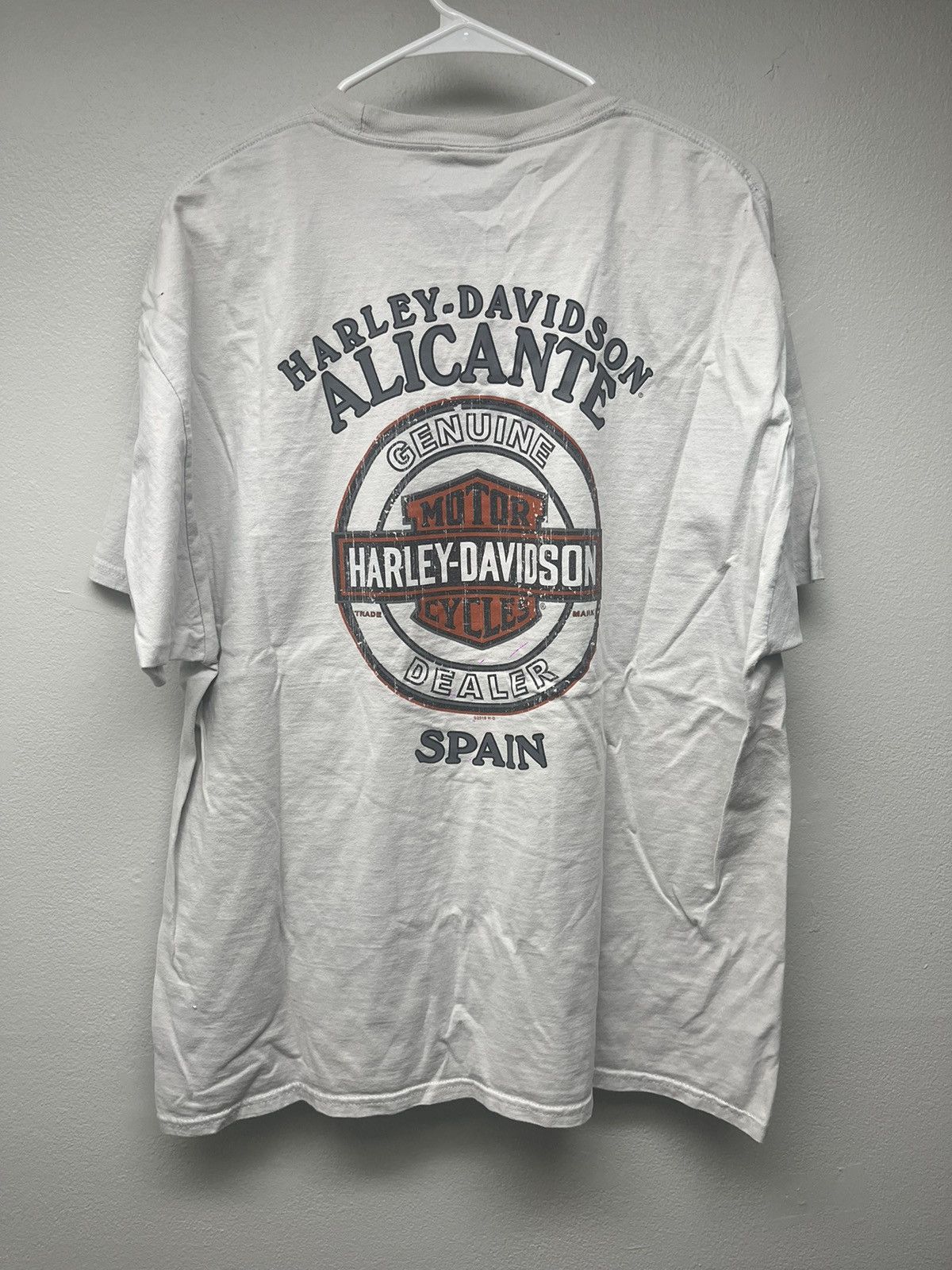Harley Davidson Harley Davidson Spain Vintage Motorcycle Graphic Grey Tshirt Size US XL / EU 56 / 4 - 3 Thumbnail