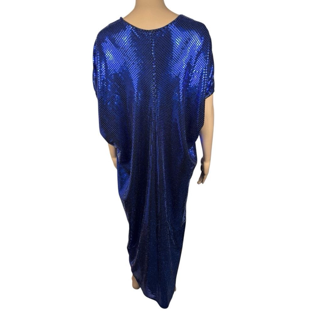 NWT New H&M Limited Edition Blue Sequin Kaftan Oversized Dr