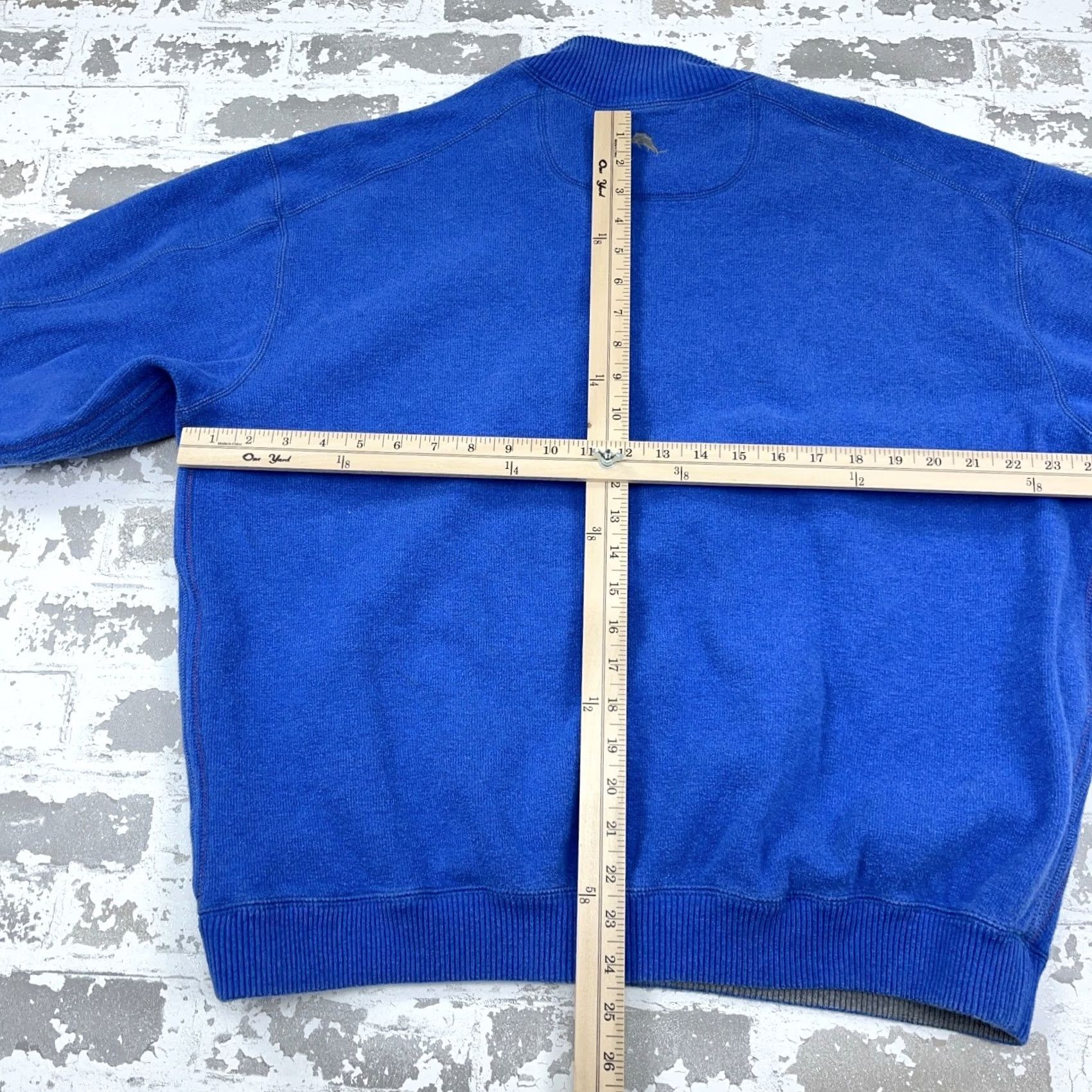 Tommy Bahama Tommy Bahama Sweater Men Large Blue Gray Quarter Zip Reversible Sweatshirt Fish Size US XL / EU 56 / 4 - 7 Thumbnail