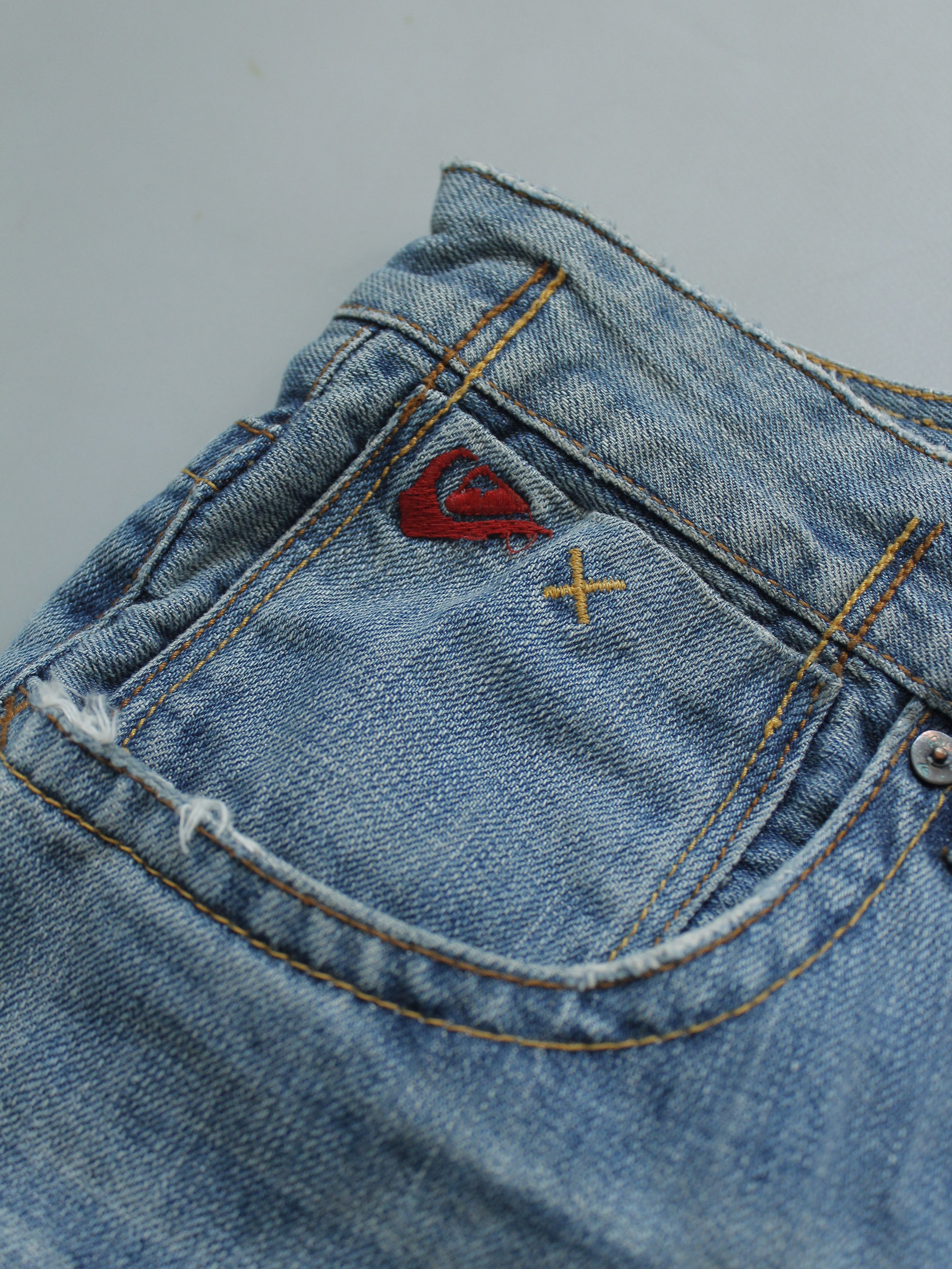 Quiksilver × Vintage QUIKSILVER QUIKJEAN MENS DENIM JEANS STRAIGHT SKATE BAGGY Size US 33 - 10 Thumbnail
