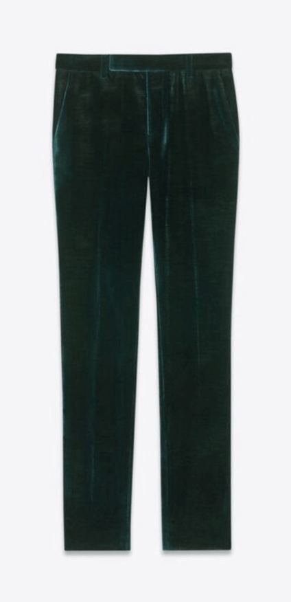 Saint Laurent Paris FW19 Saint Laurent Low-Waist Pleated Pants in Velvet Size US 30 / EU 46 - 3 Thumbnail
