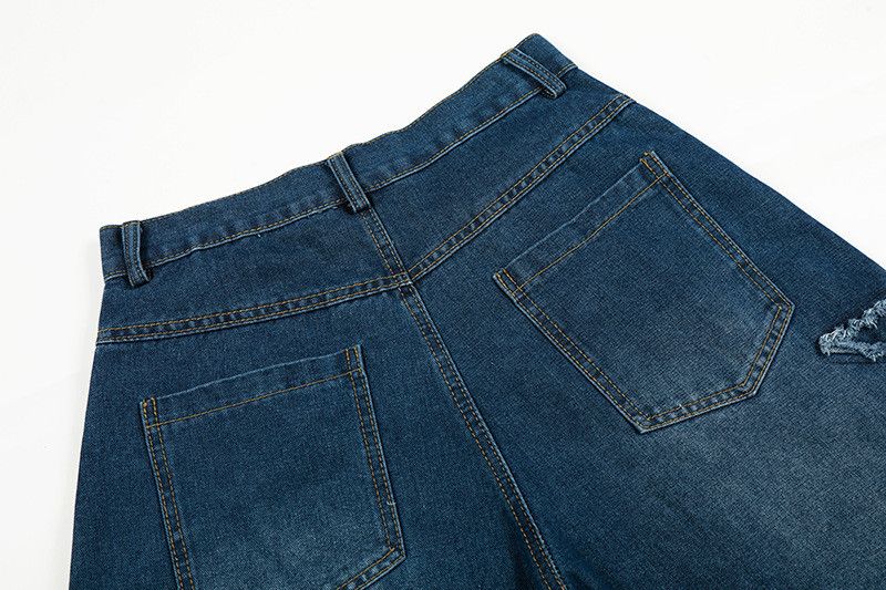 Vintage American Retro Star-Embroidered Curved-Leg Jeans Size US 32 / EU 48 - 5 Thumbnail