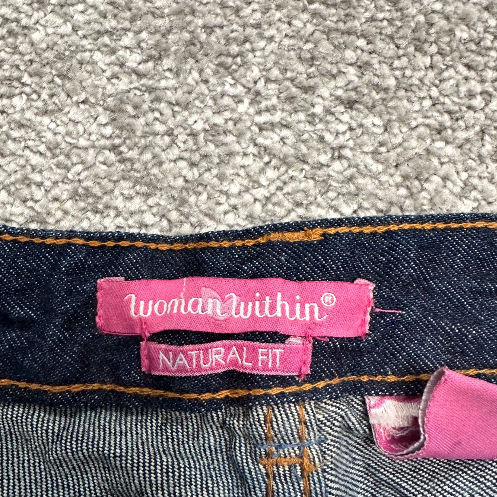 Vintage Woman Within Jeans Denim Straight 40W Plus Womens Blue High Rise 30.5in Inseam Size 27" / US 4 / IT 40 - 6 Thumbnail