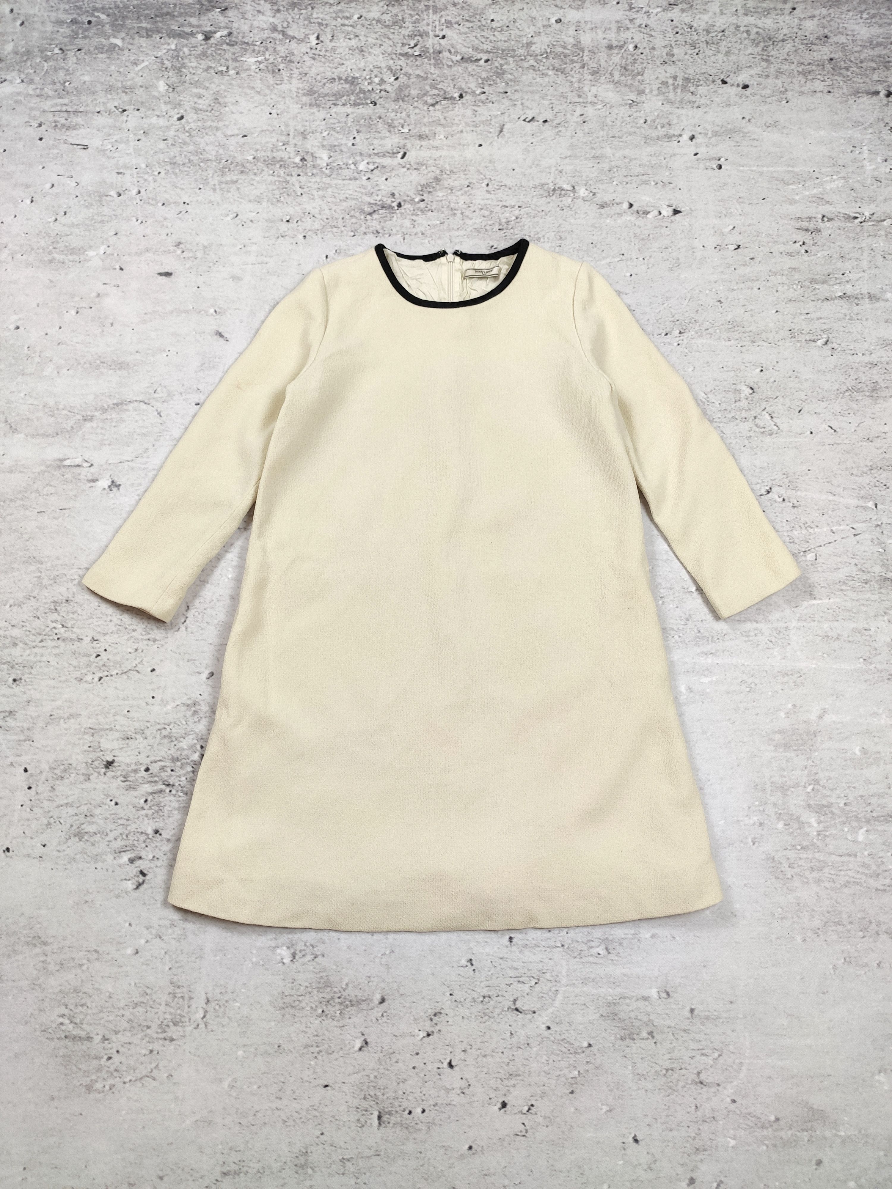 Designer Bouchra Jarrar women virgin wool dress AW2007 creamy Size S / US 4 / IT 40 - 3 Thumbnail