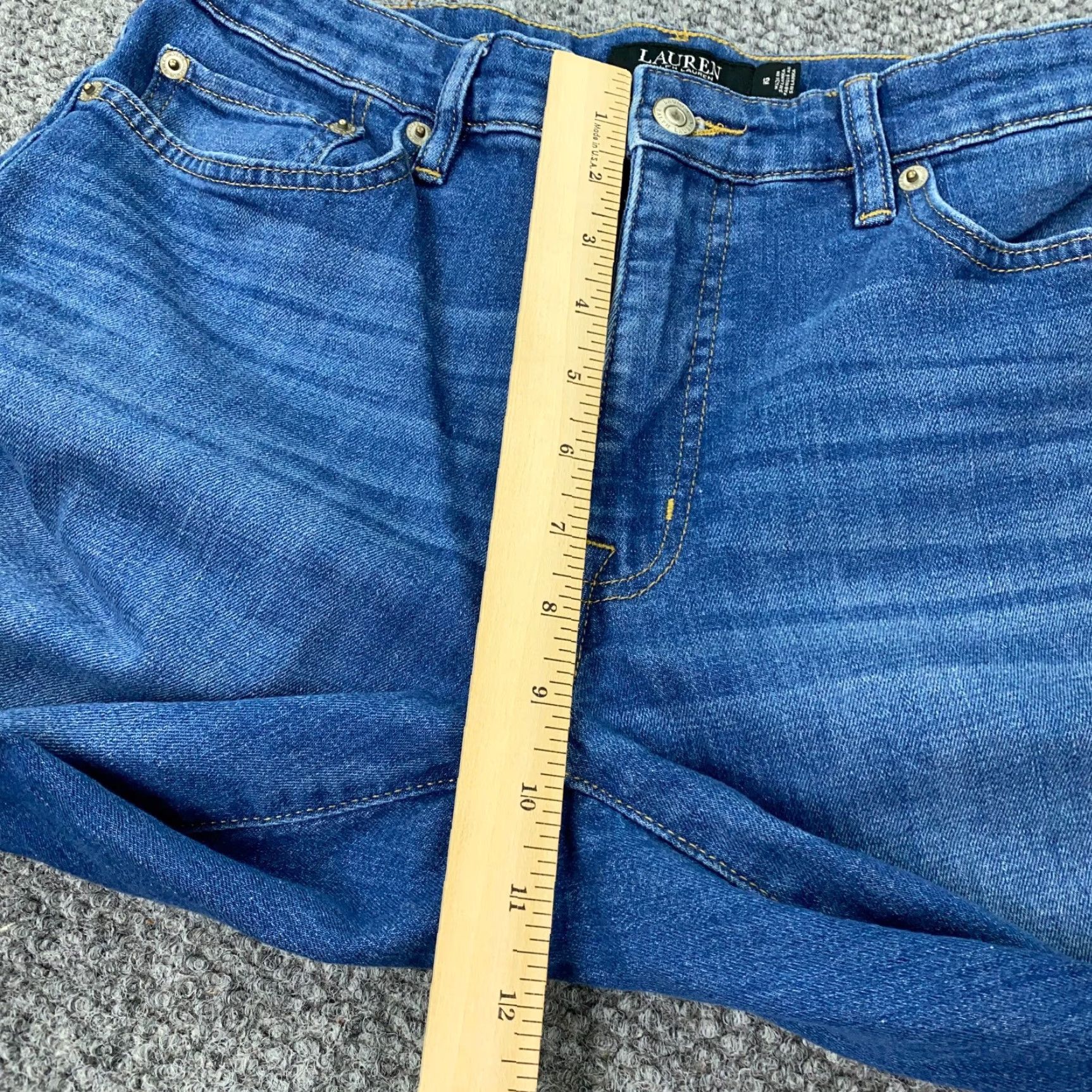 Ralph Lauren Ralph Lauren Jeans Womens Size 12 Blue Faded Stretch Mid Rise Tapered Size 32" / US 10 / IT 46 - 7 Thumbnail