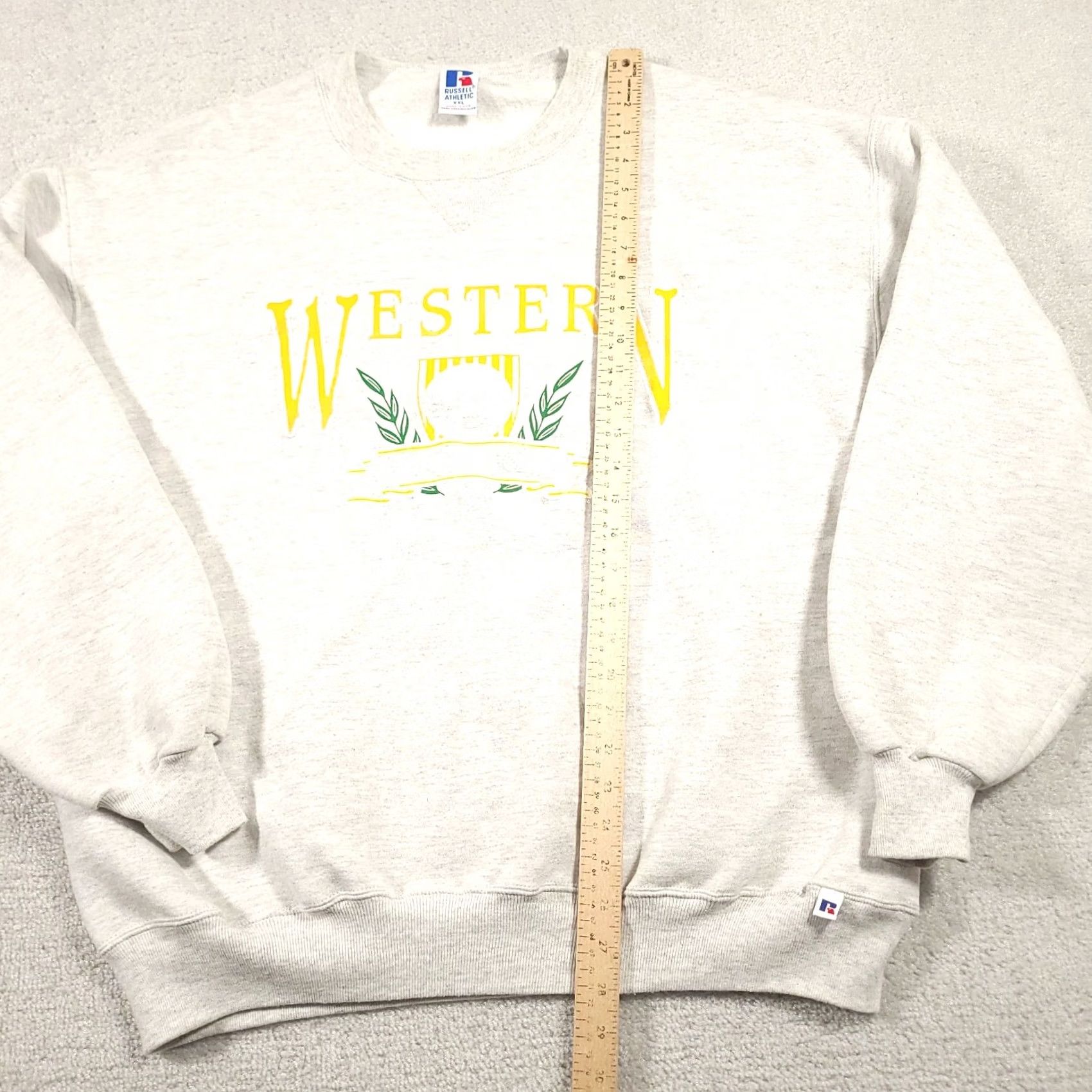 Russell Athletic VINTAGE Russell Athletic Western Illinois Sweatshirt Hoodie 2XL Gray Mens 90s WIU University Graphic Print Pullover Crew Neck Fleece Cotton Blend US Size US XXL / EU 58 / 5 - 5 Thumbnail