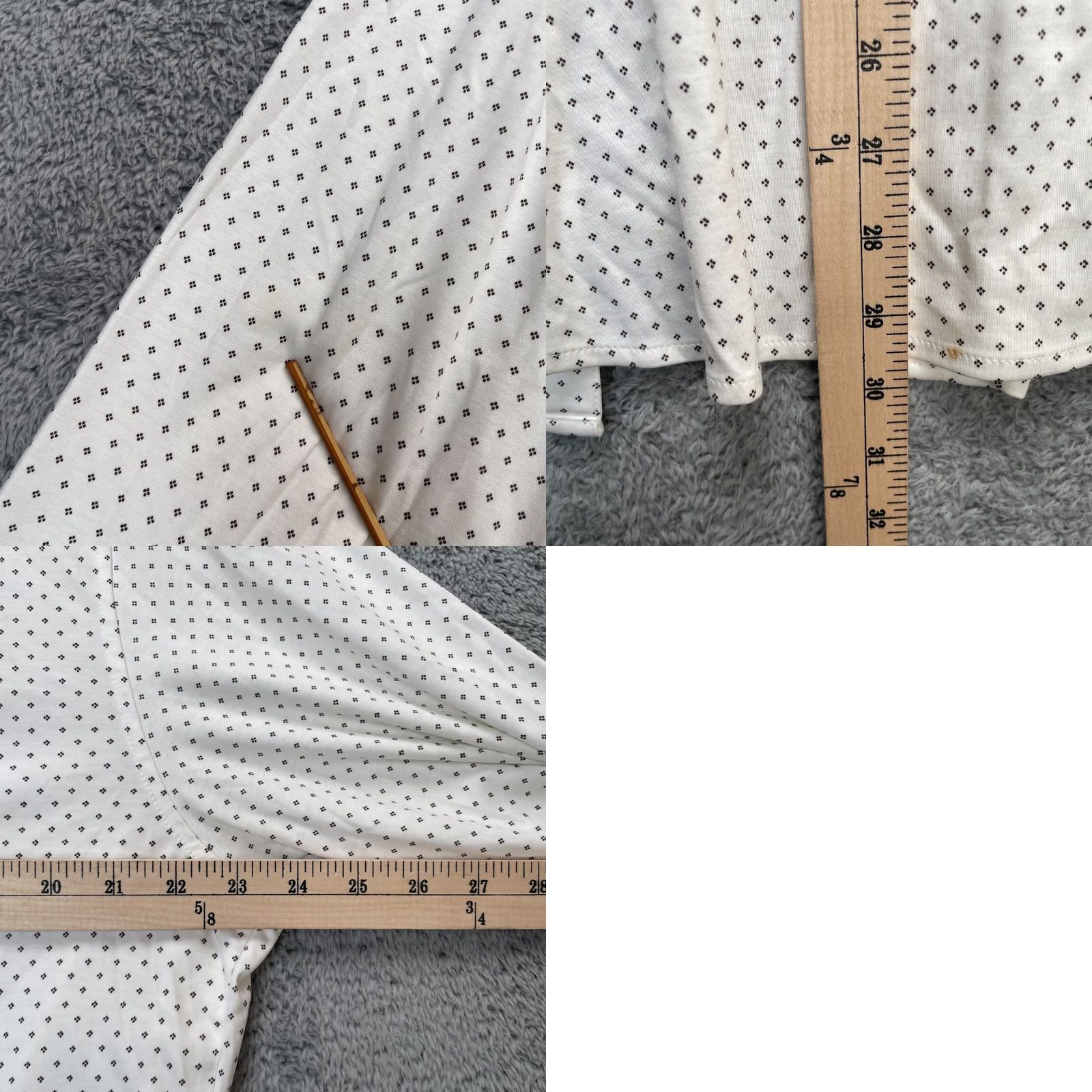 Vintage Raffi Mens Large White Polka Dot Button-Up Shirt Size US L / EU 52-54 / 3 - 8 Thumbnail