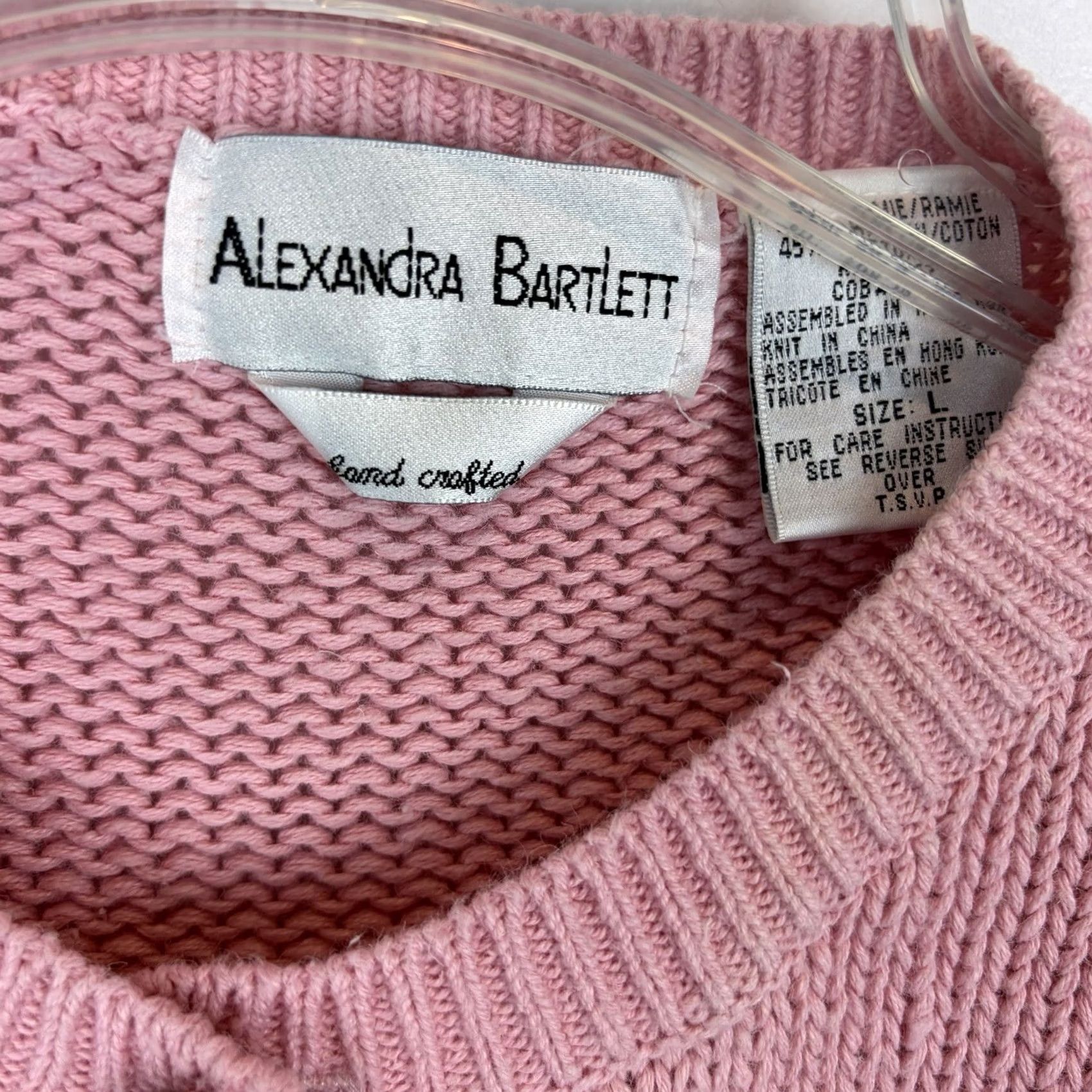 Pinko VINTAGE Alexandra Bartlett Easter Sweater Womens Large Cardigan Pink Bunny Eggs Read Size L / US 10 / IT 46 - 3 Thumbnail
