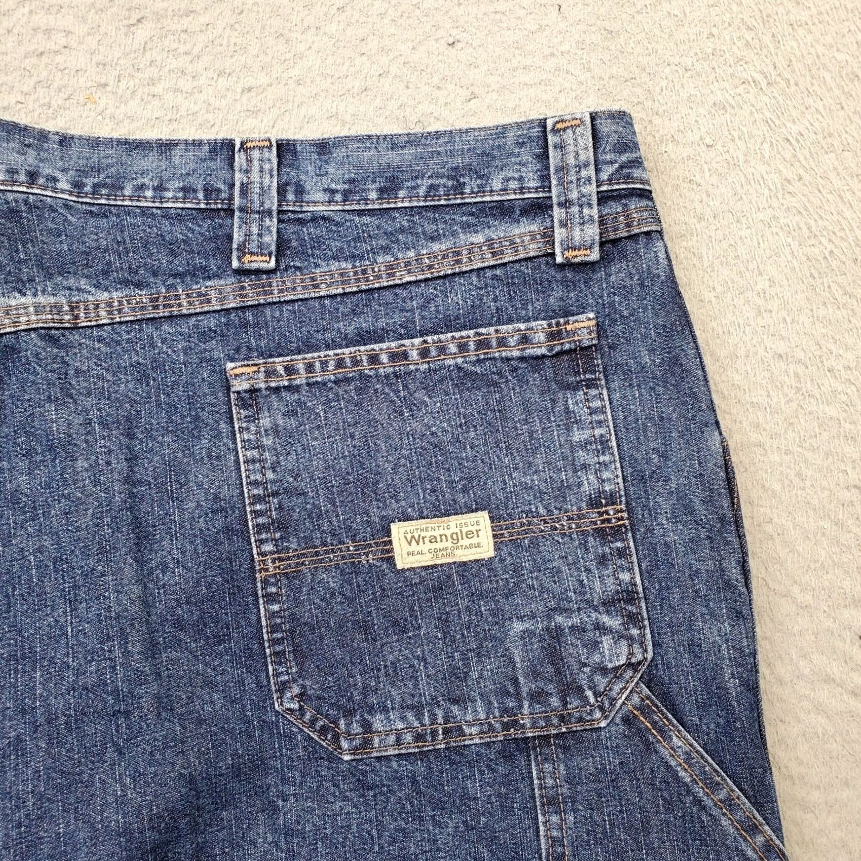 Wrangler Wrangler Mens Blue Denim Carpenter Shorts 48 Bermuda Flat Front 5-Pocket Casual Workwear Regular Size US 32 / EU 48 - 8 Thumbnail