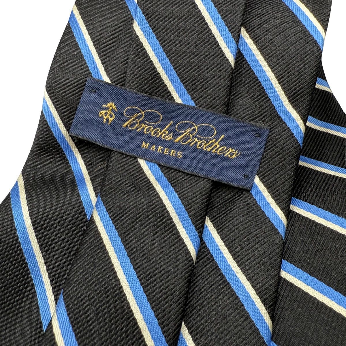 Brooks Brothers Brooks Brothers Silk Tie, Black/Blue, Made in USA, Like New Size ONE SIZE - 4 Thumbnail