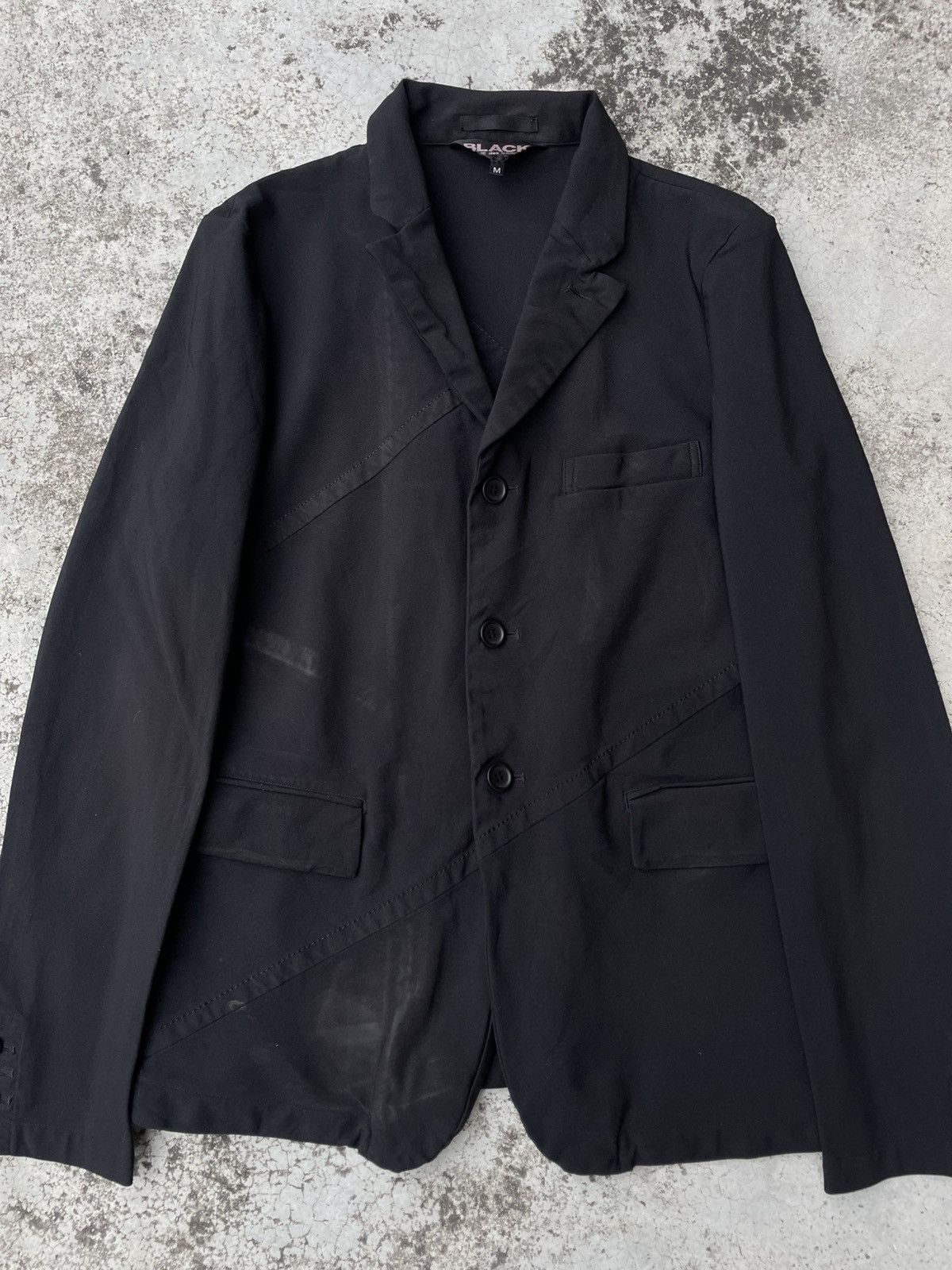 Comme des Garcons Vintage 90's Comme Des Garcons Black Blazzer Size US M / EU 48-50 / 2 - 2 Thumbnail